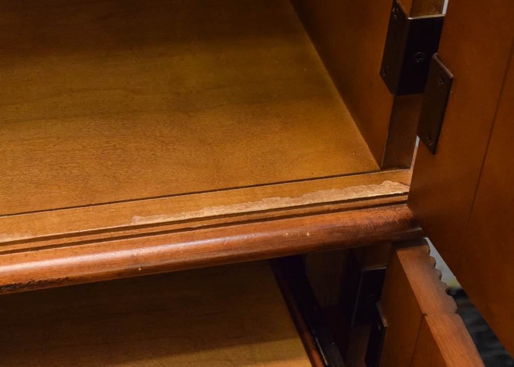 Hekman Burlwood and Maple Secretary Cabinet