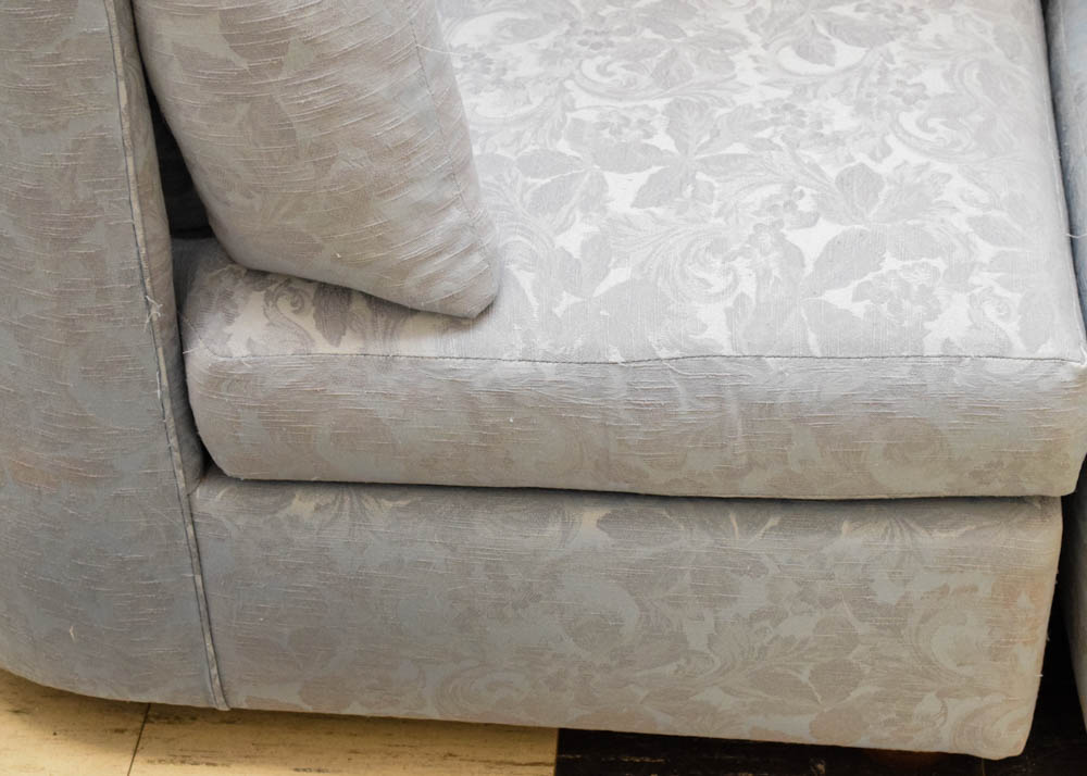 Vintage Powder Blue Sectional Sofa