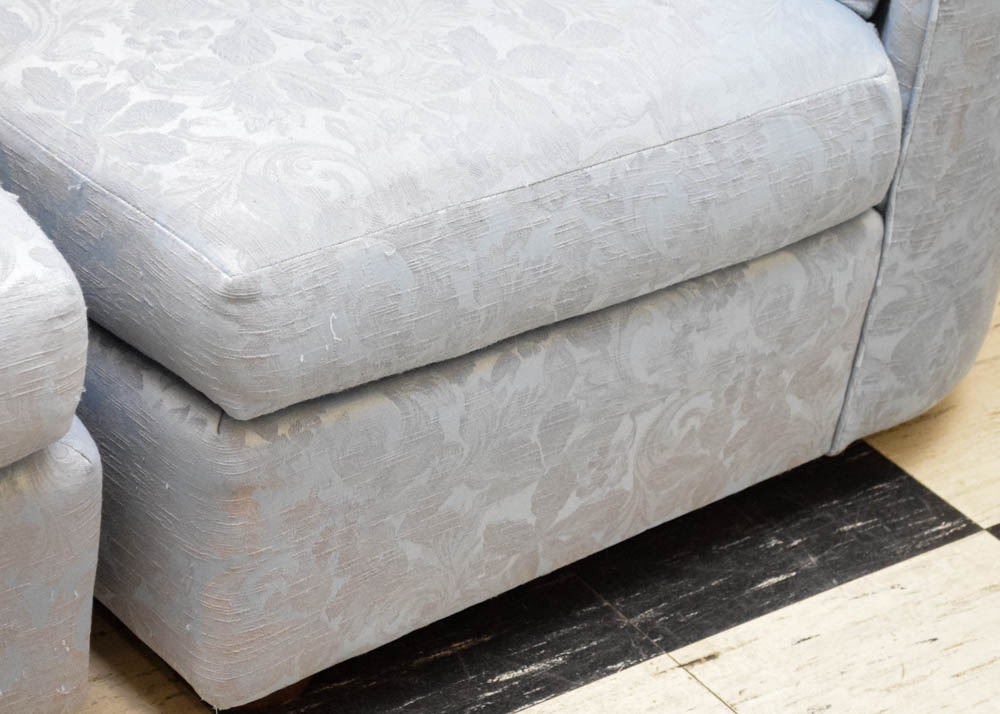 Vintage Powder Blue Sectional Sofa