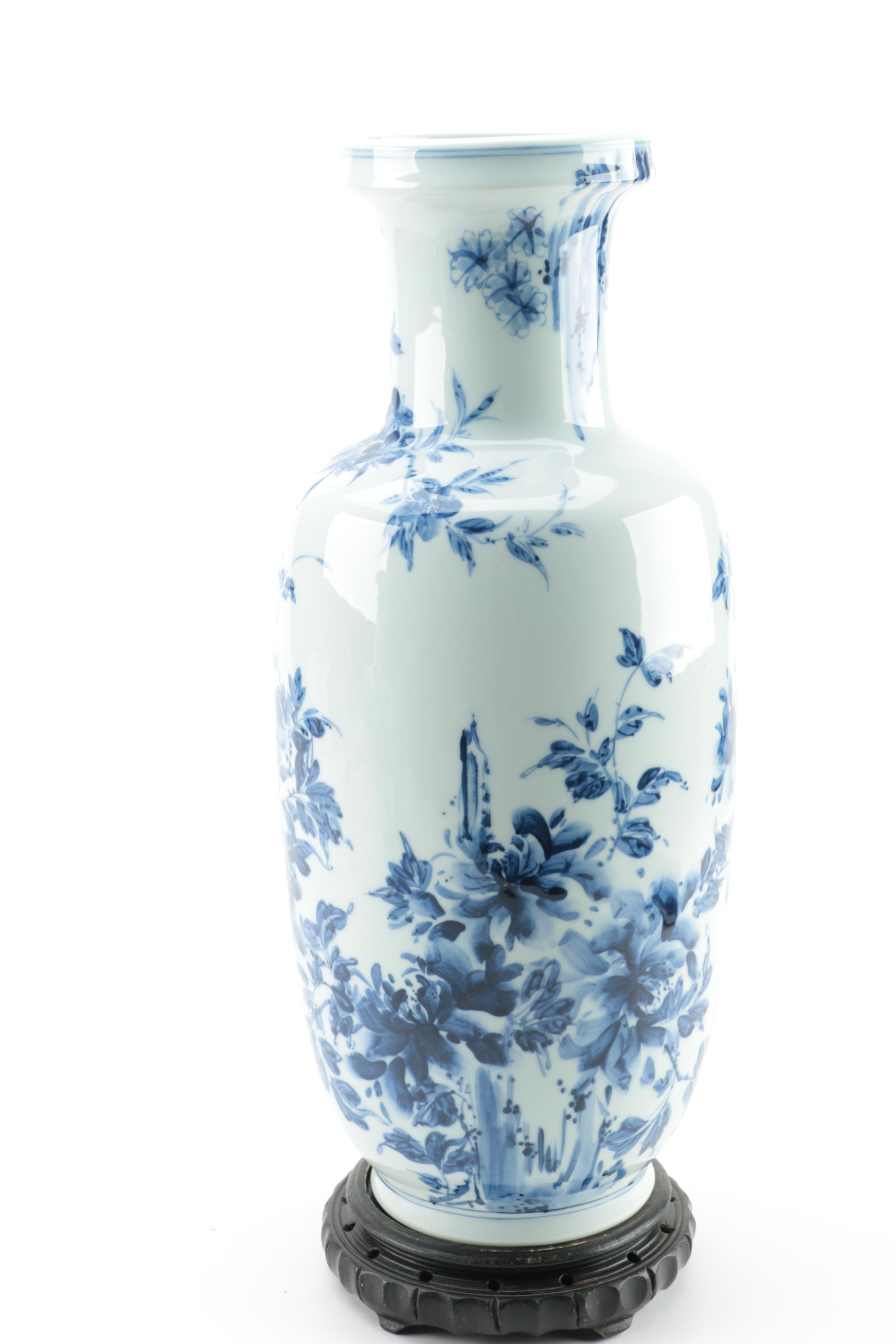 Blue and White Ceramic and Porcelain Vases