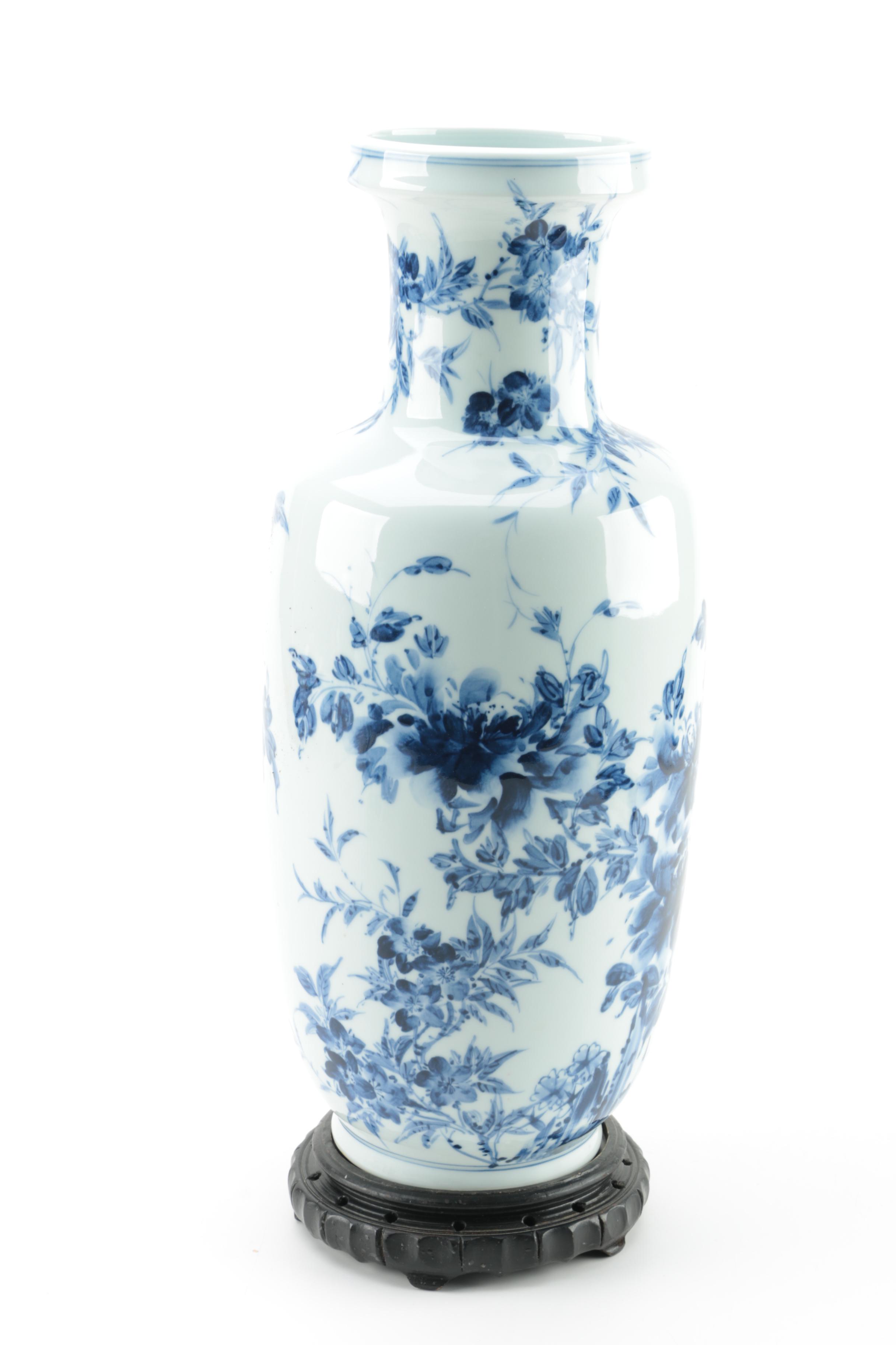 Blue and White Ceramic and Porcelain Vases