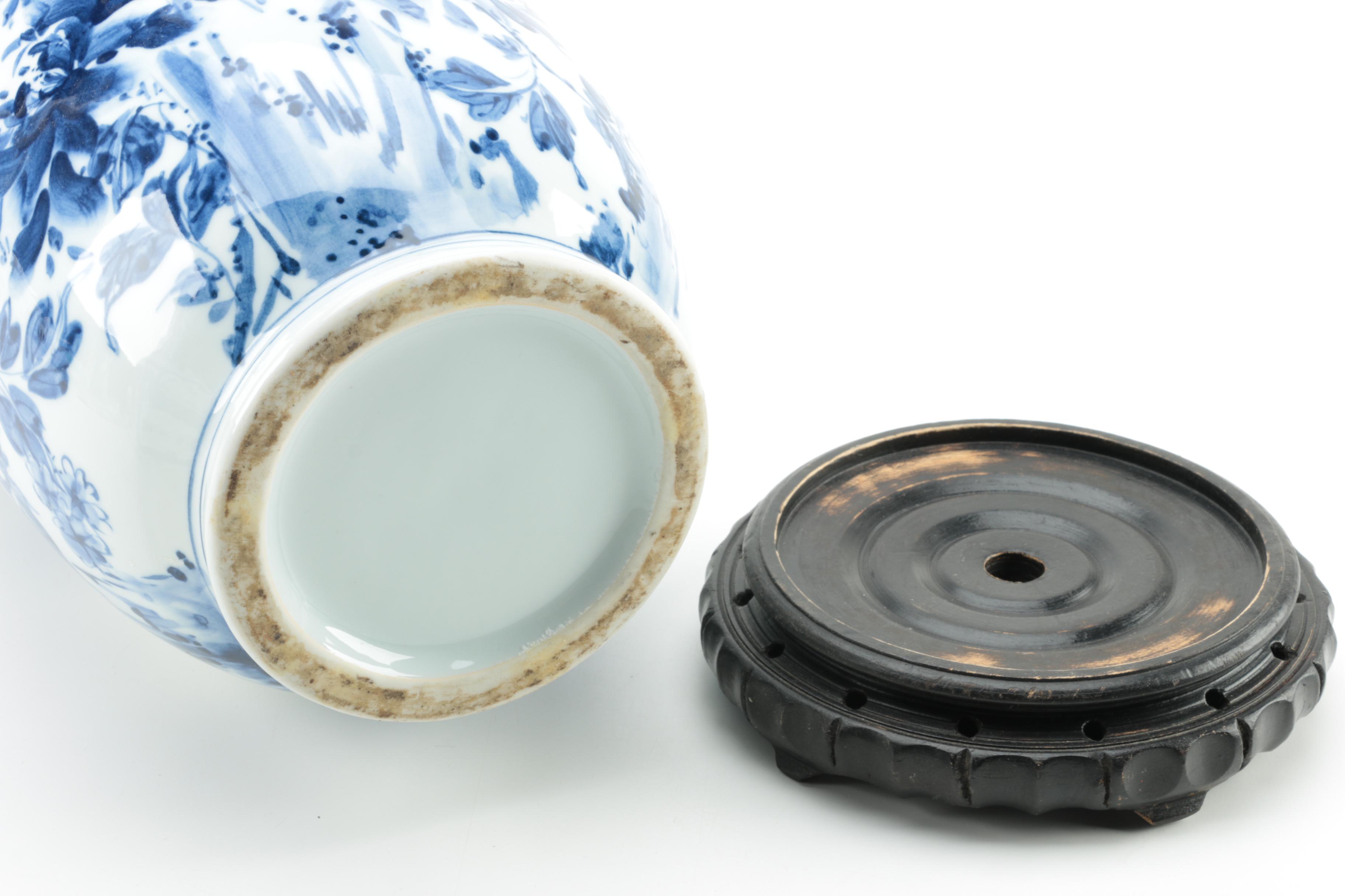 Blue and White Ceramic and Porcelain Vases