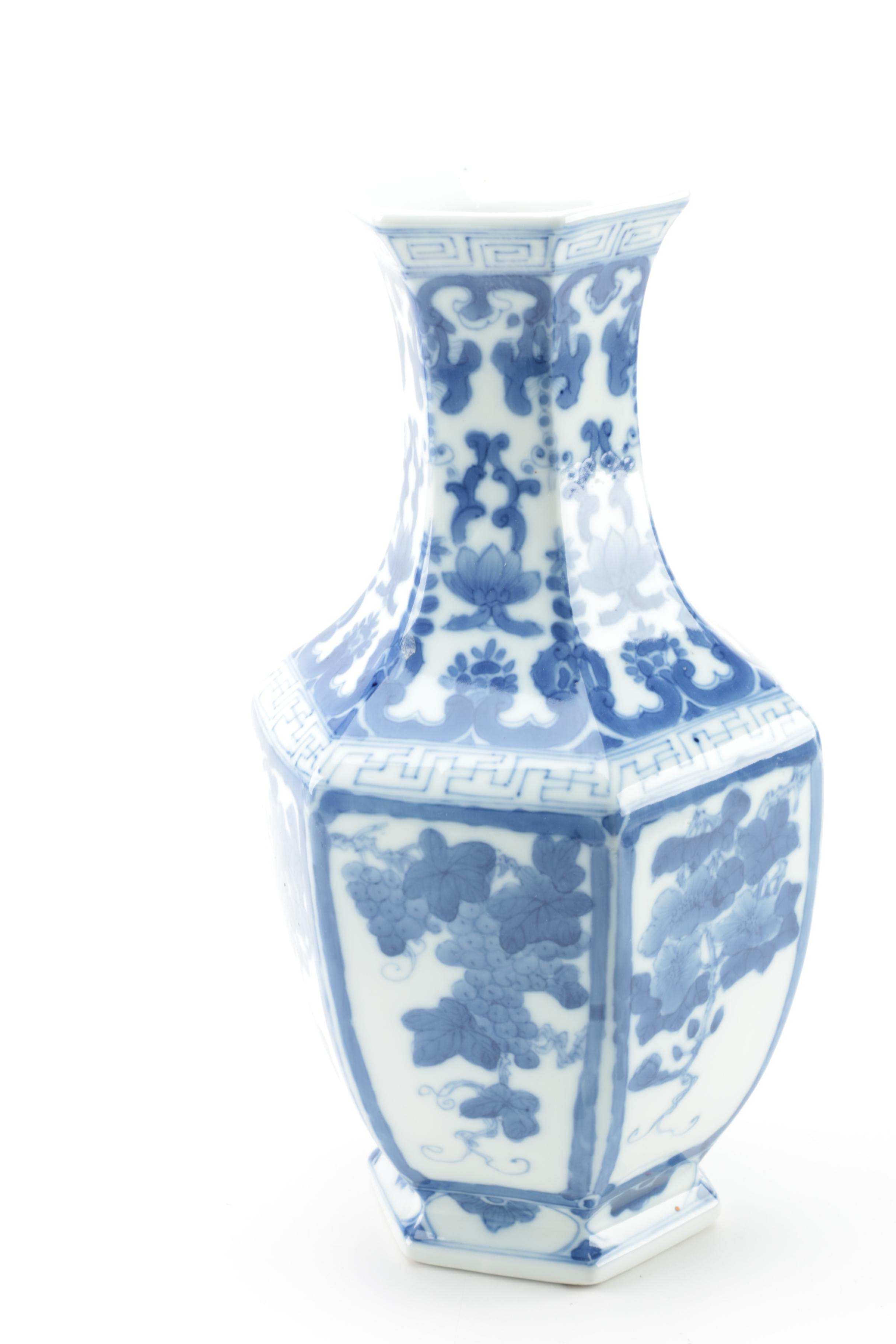 Blue and White Ceramic and Porcelain Vases