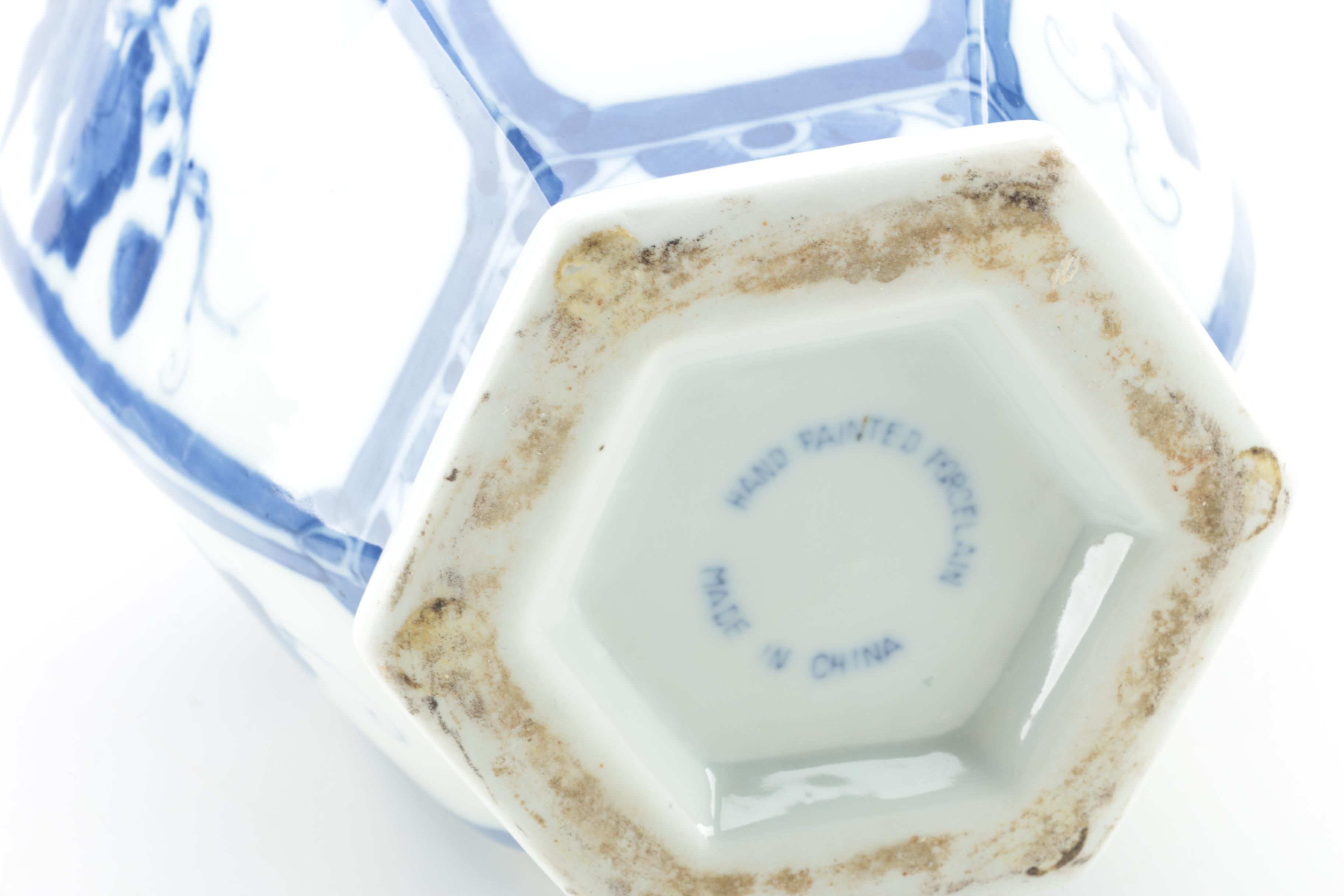 Blue and White Ceramic and Porcelain Vases