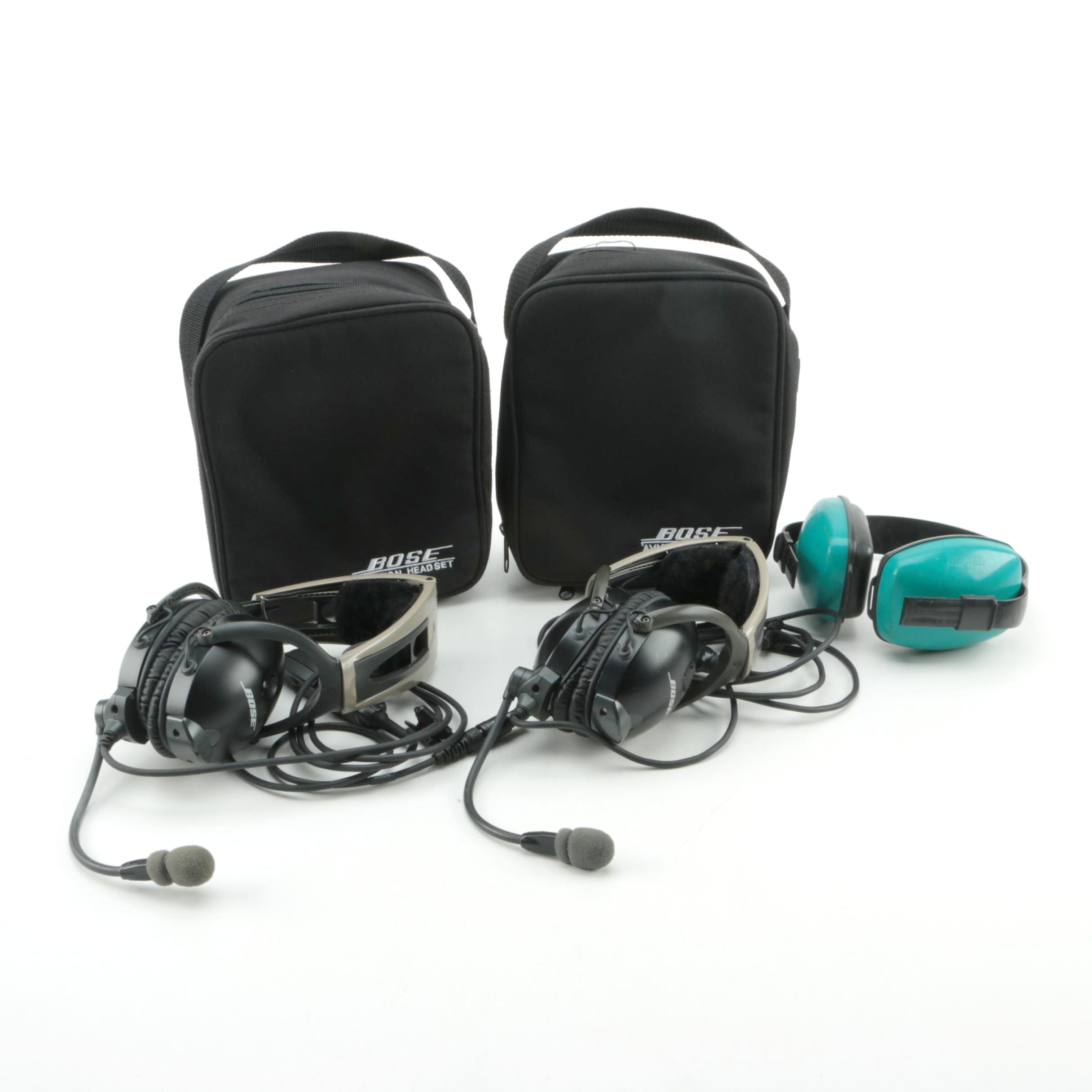 Bose Aviation Headphones with Bilsom Noise-Cancelling Earmuffs