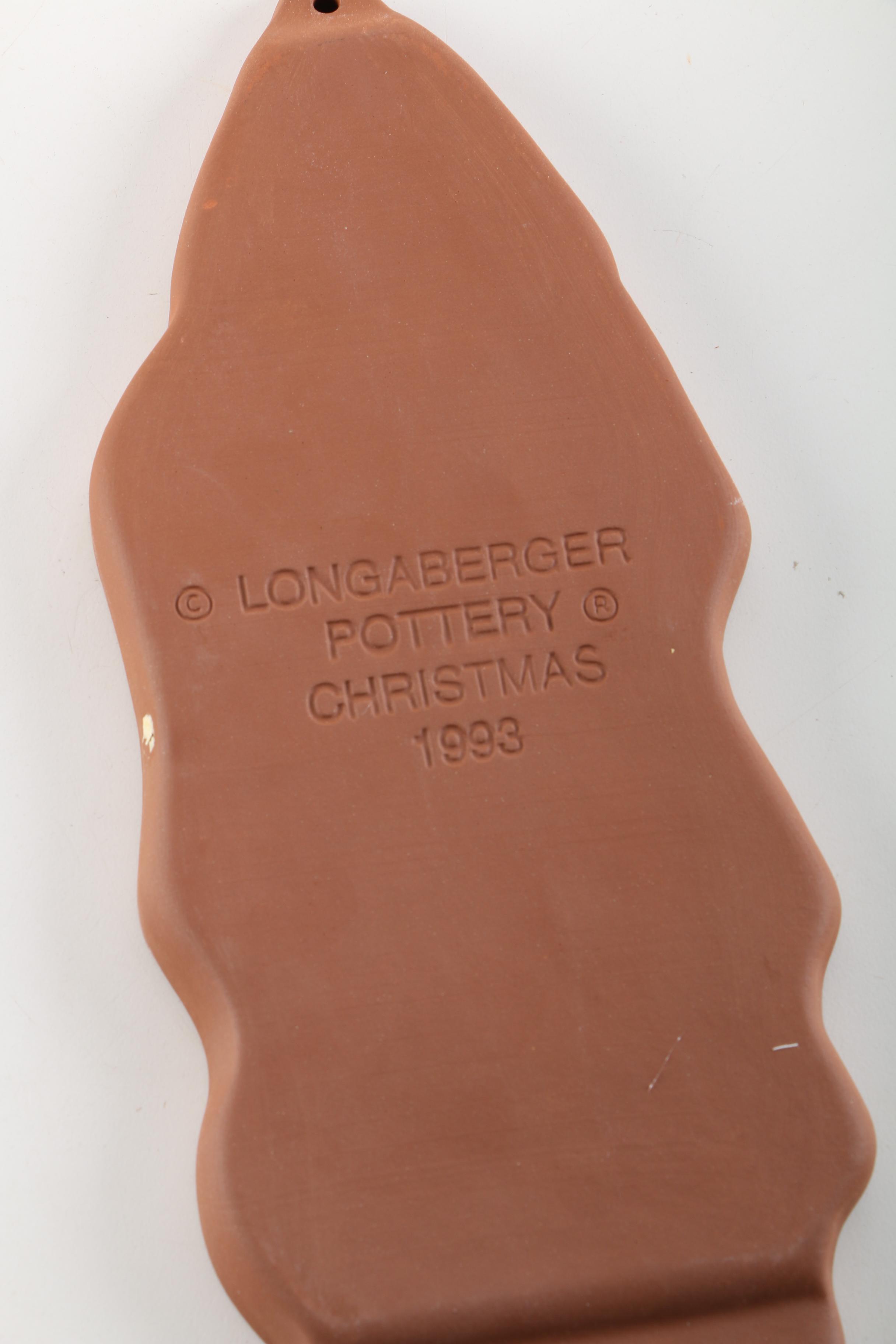 Longaberger "St. Nick" 1993 and Brown Bag "Rocking Santa" 1998 Cookie Molds