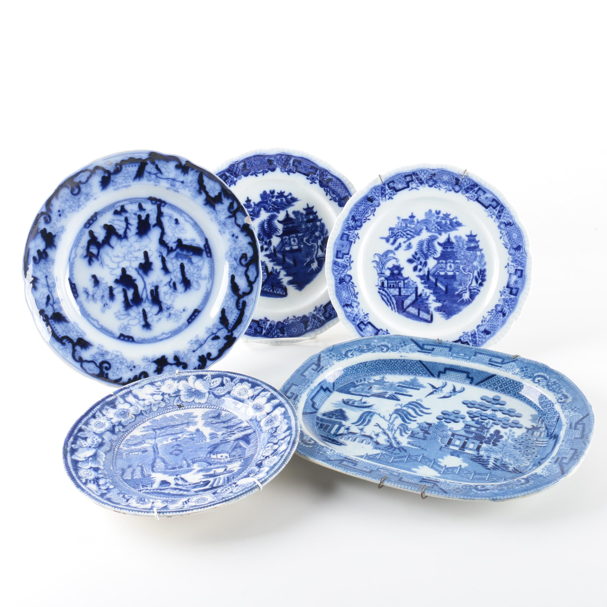 Antique English Transferware Including Pountney and Copeland