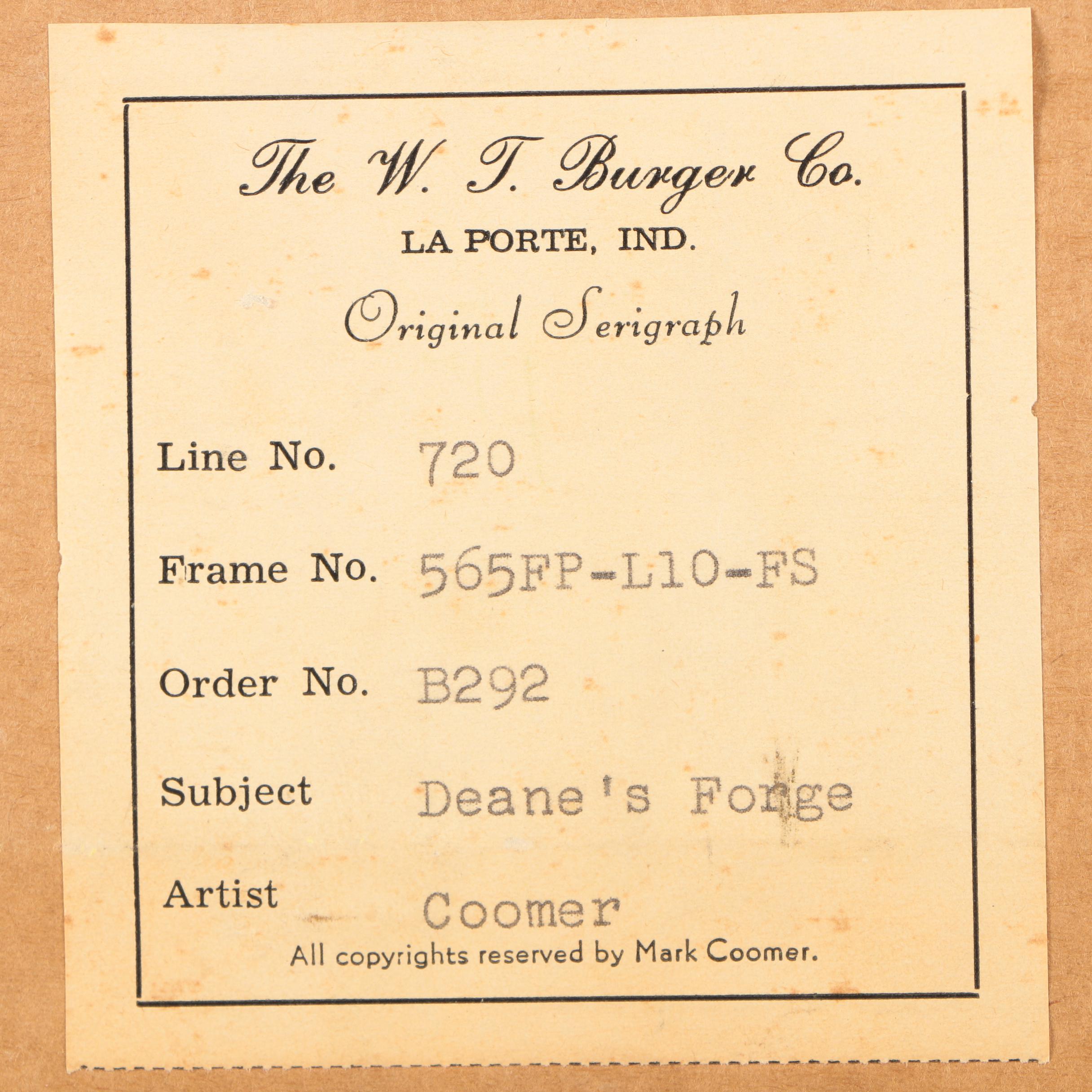 Serigraphic Prints After Mark Coomer