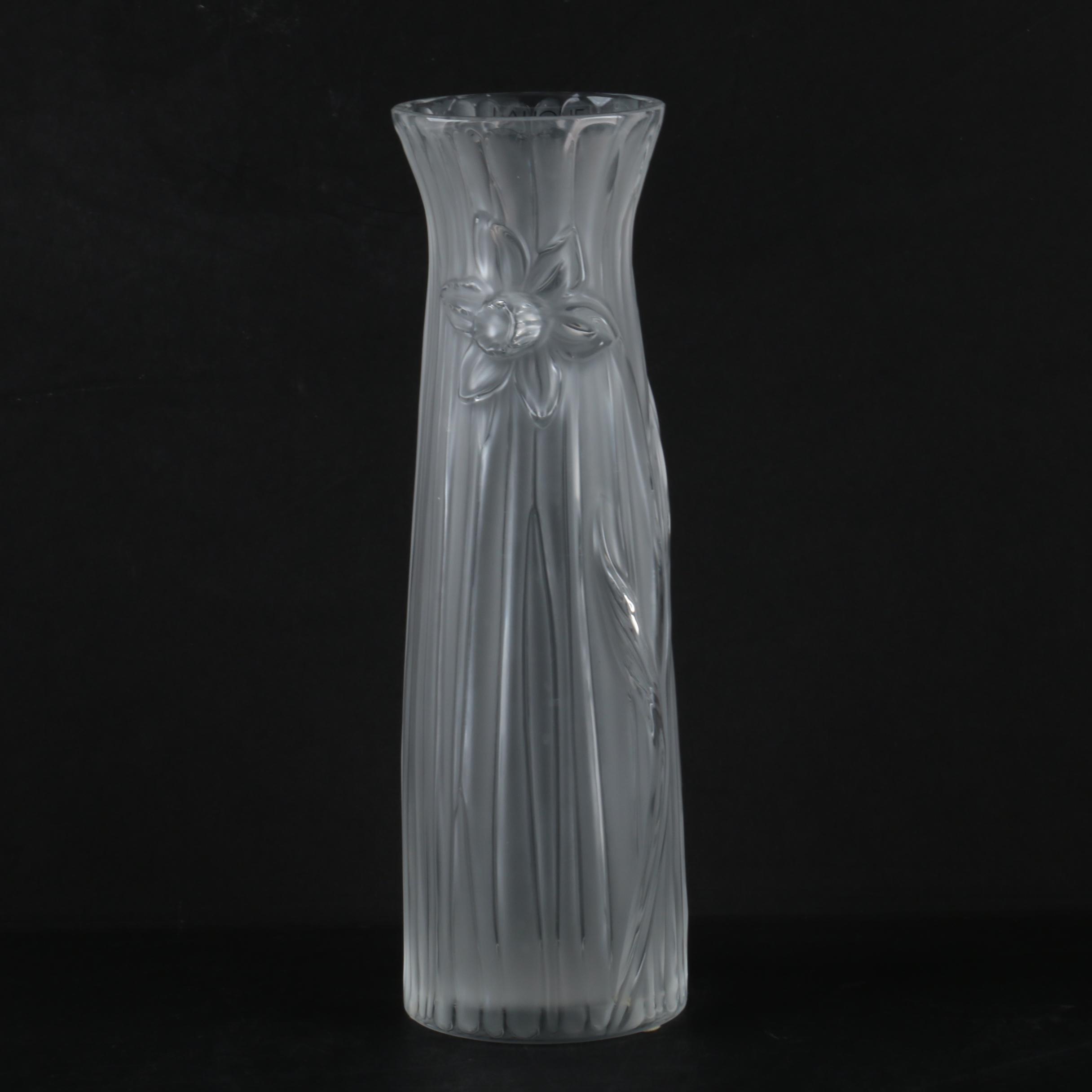 Lalique "Jonquille" Crystal Vase