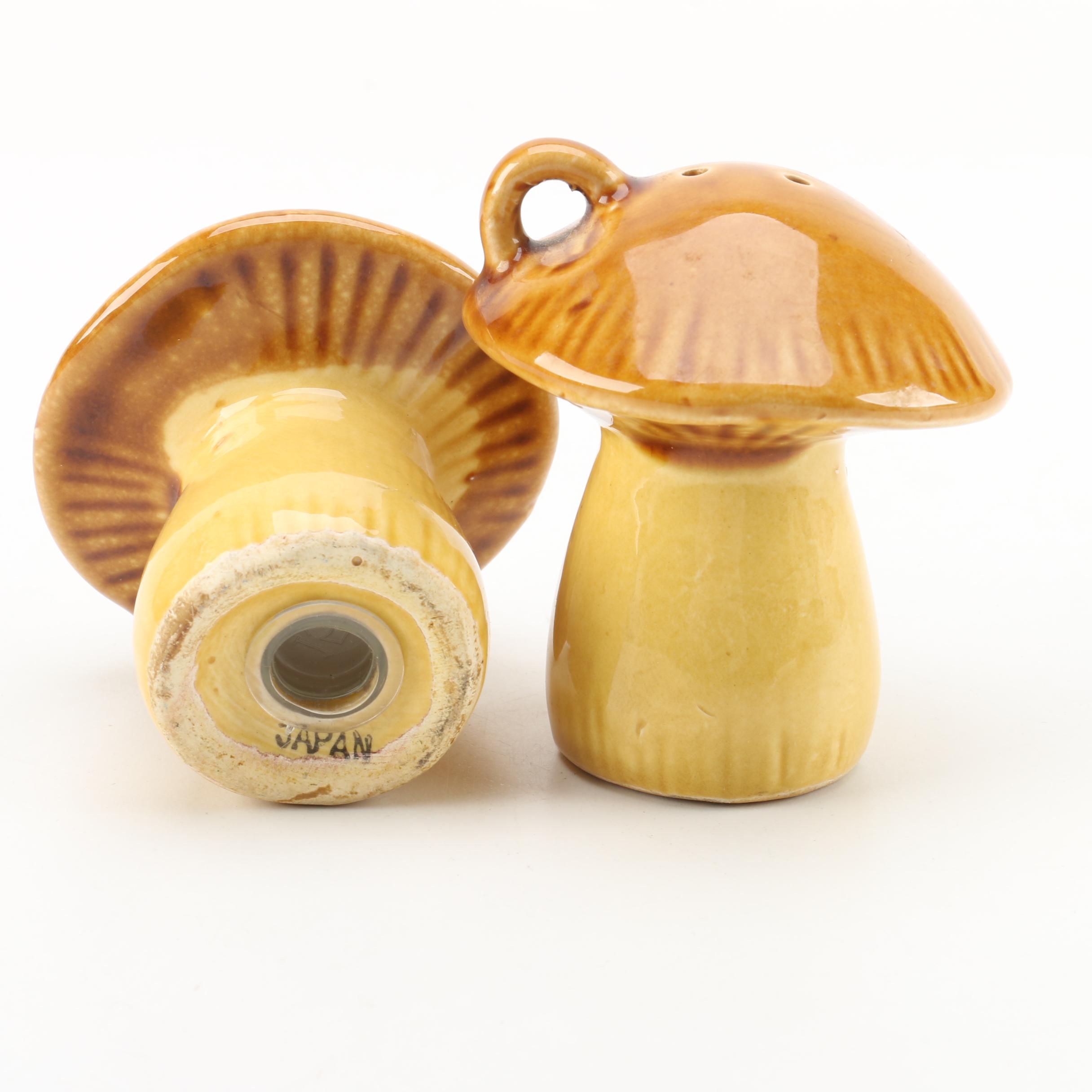 Vintage Mushroom Motif Ceramic Tableware