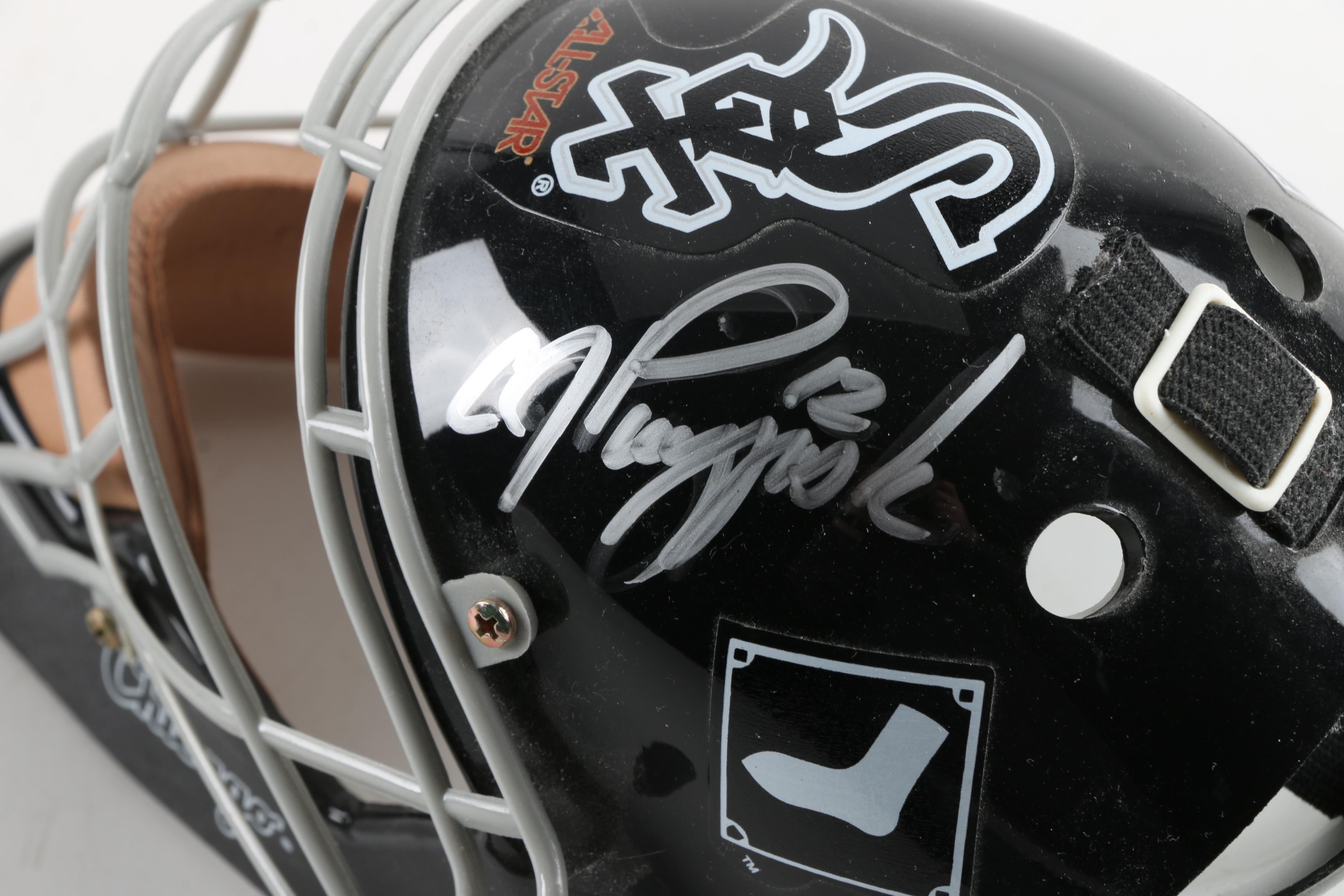 Chicago White Sox Memorabilia including Signed A.J. Pierzynski Miniature Helmet