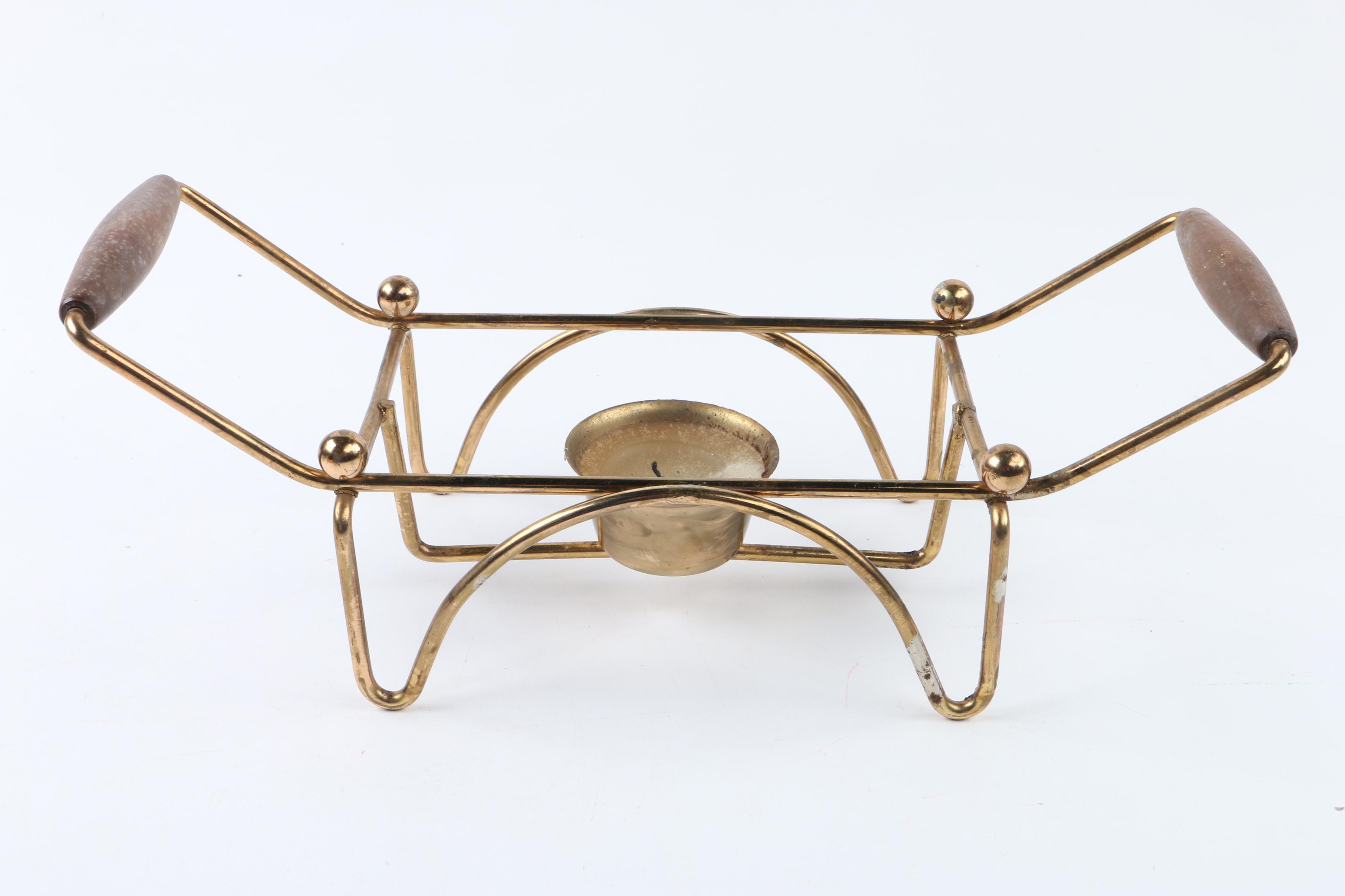 Fire King Culver "Coronet" Glass Casserole and Chafer with Tray