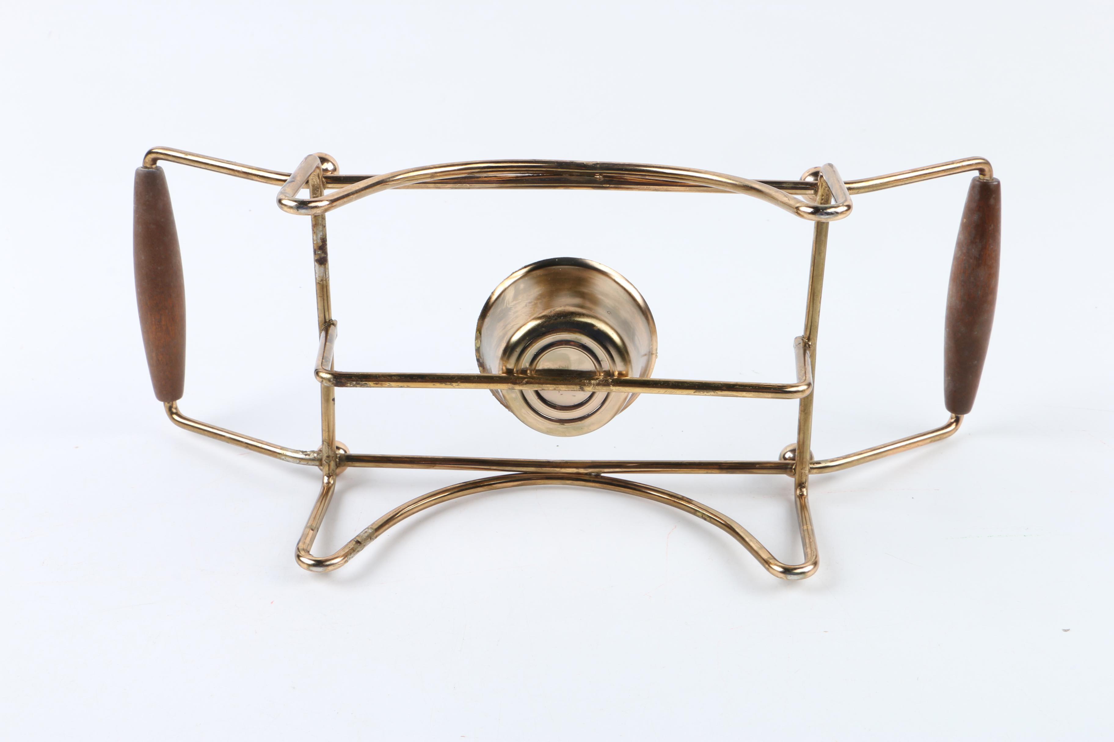 Fire King Culver "Coronet" Glass Casserole and Chafer with Tray