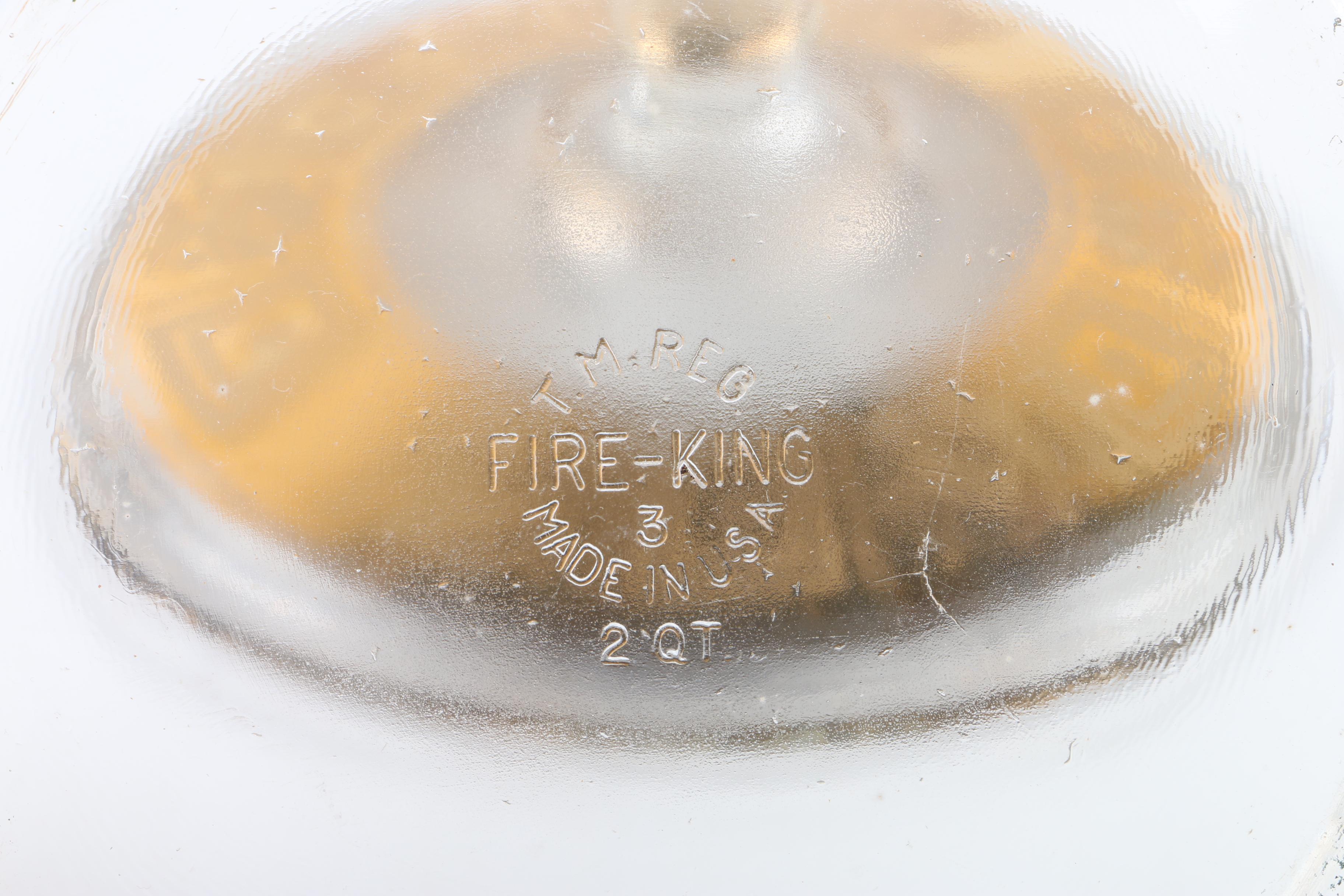 Fire King Culver "Coronet" Glass Casserole and Chafer with Tray