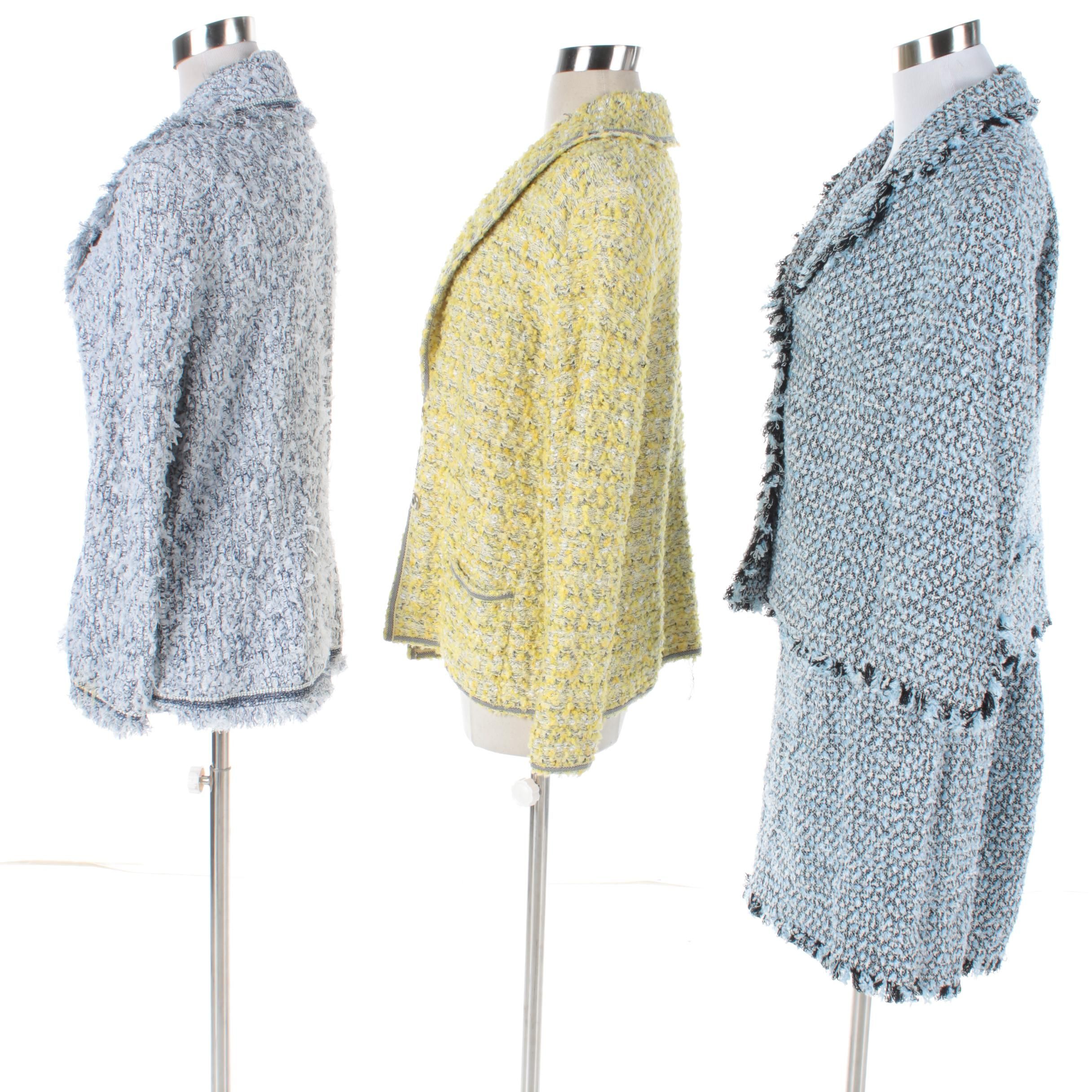 Escada Bouclé Knit Skirt Suit and Jackets