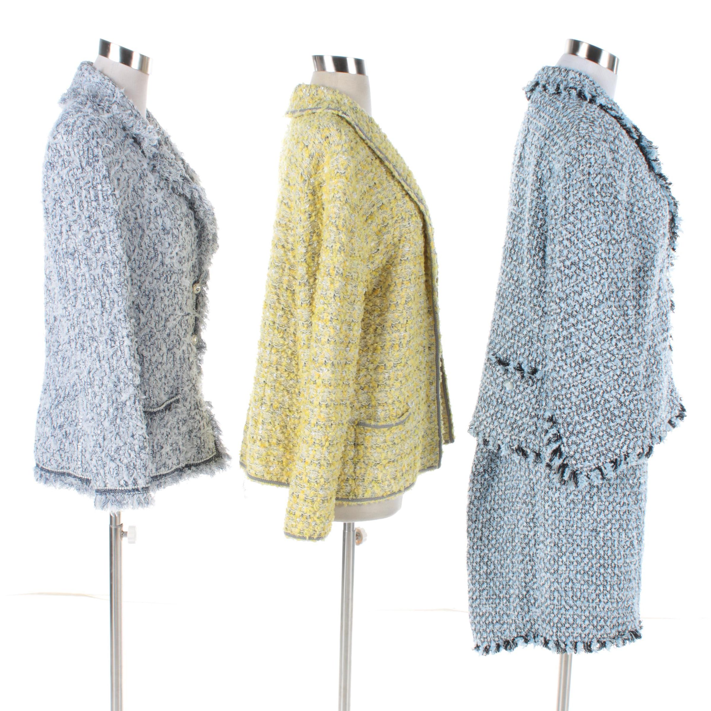 Escada Bouclé Knit Skirt Suit and Jackets