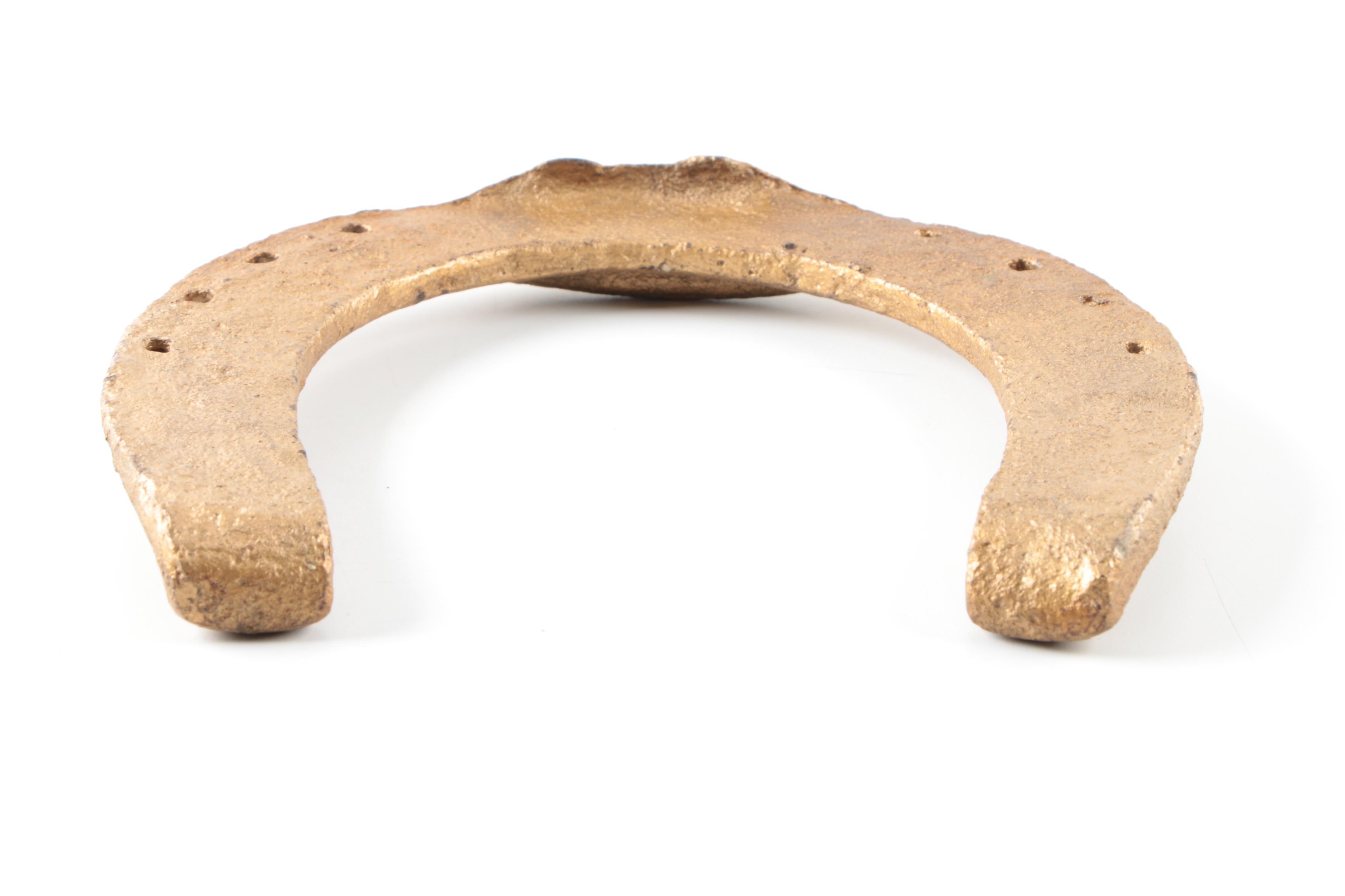 Vintage Gold Painted Draft Horse Shoe