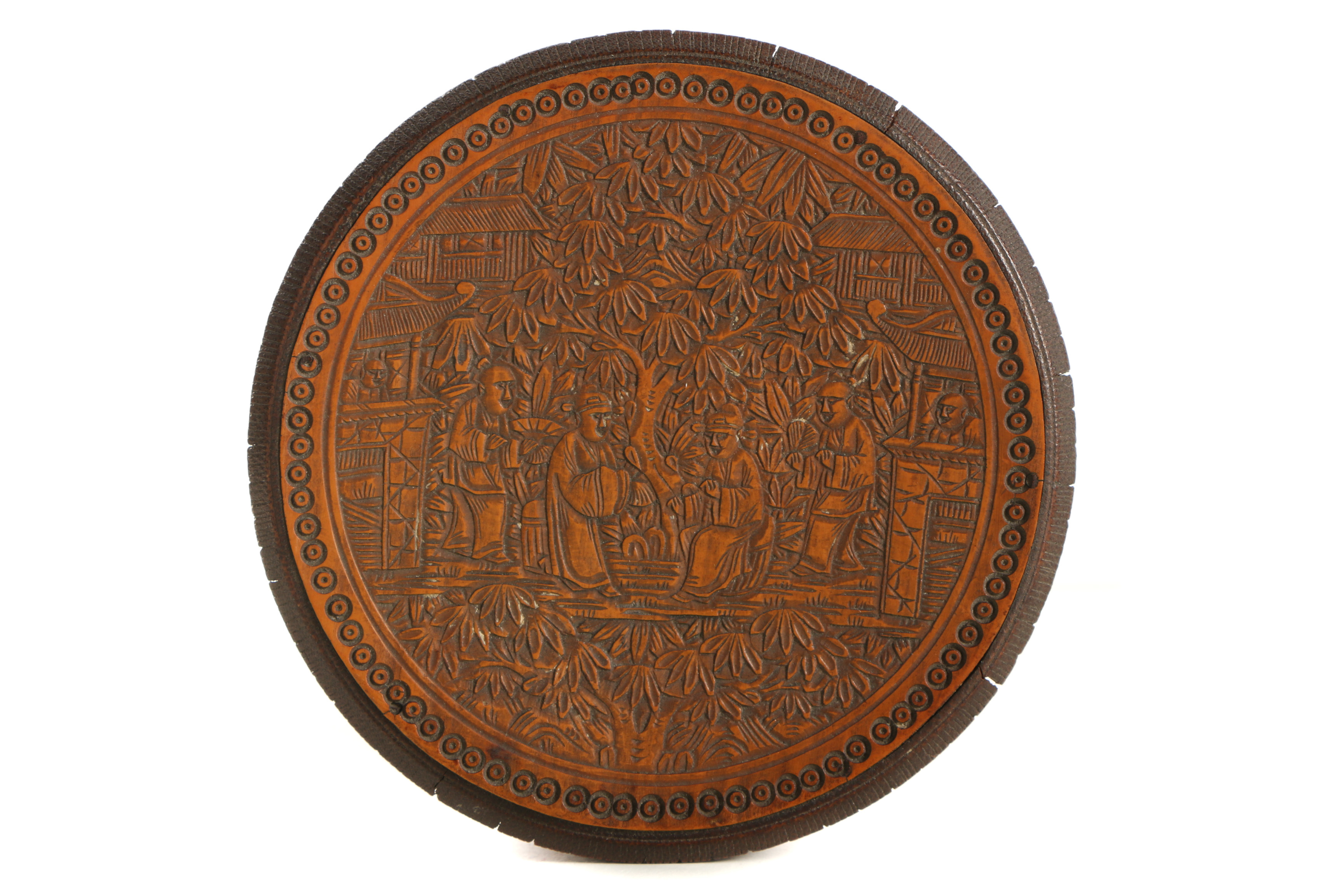 Chinese Qing Dynasty Carved Bamboo Tea Caddy