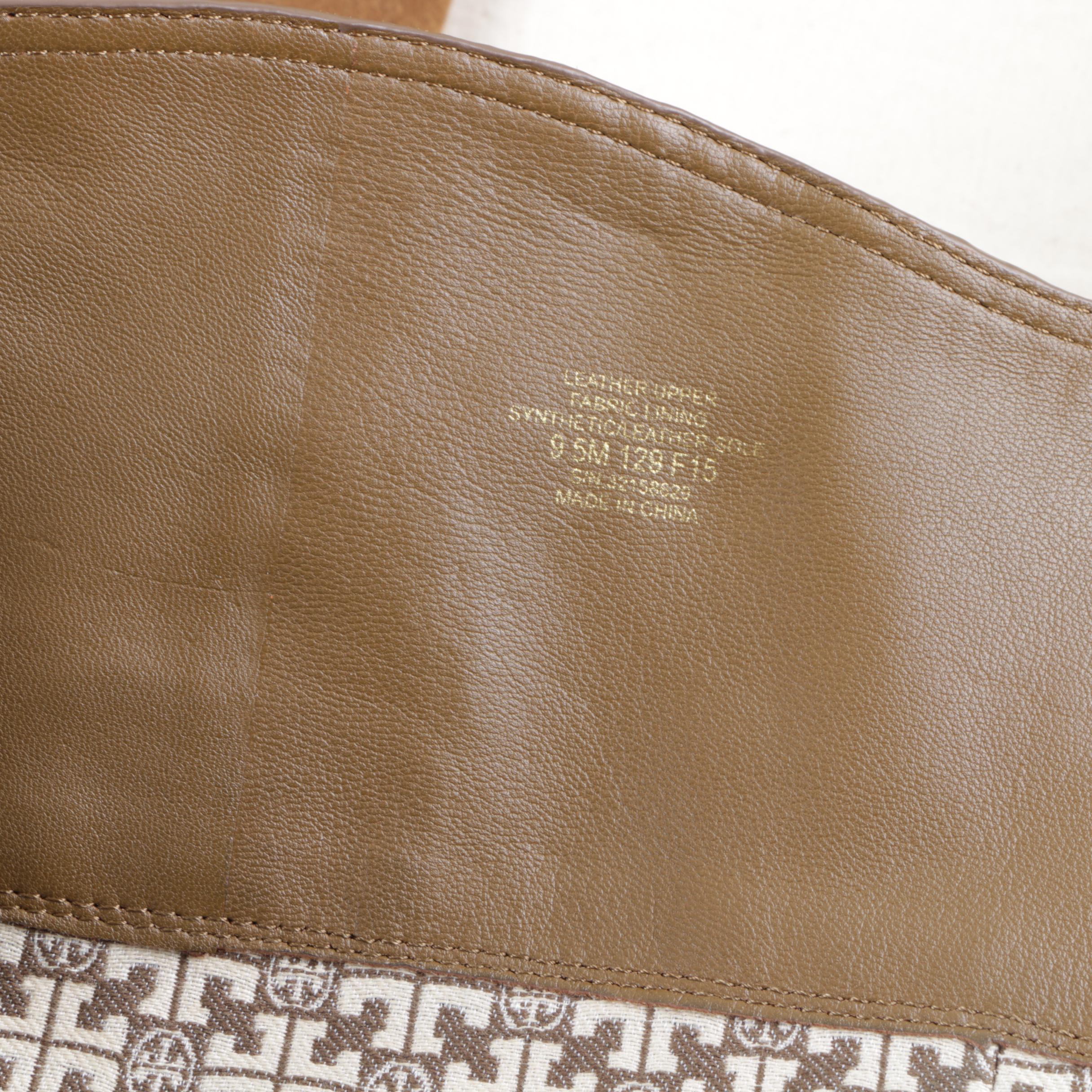 Tory Burch Selden Tan Suede Riding Boots