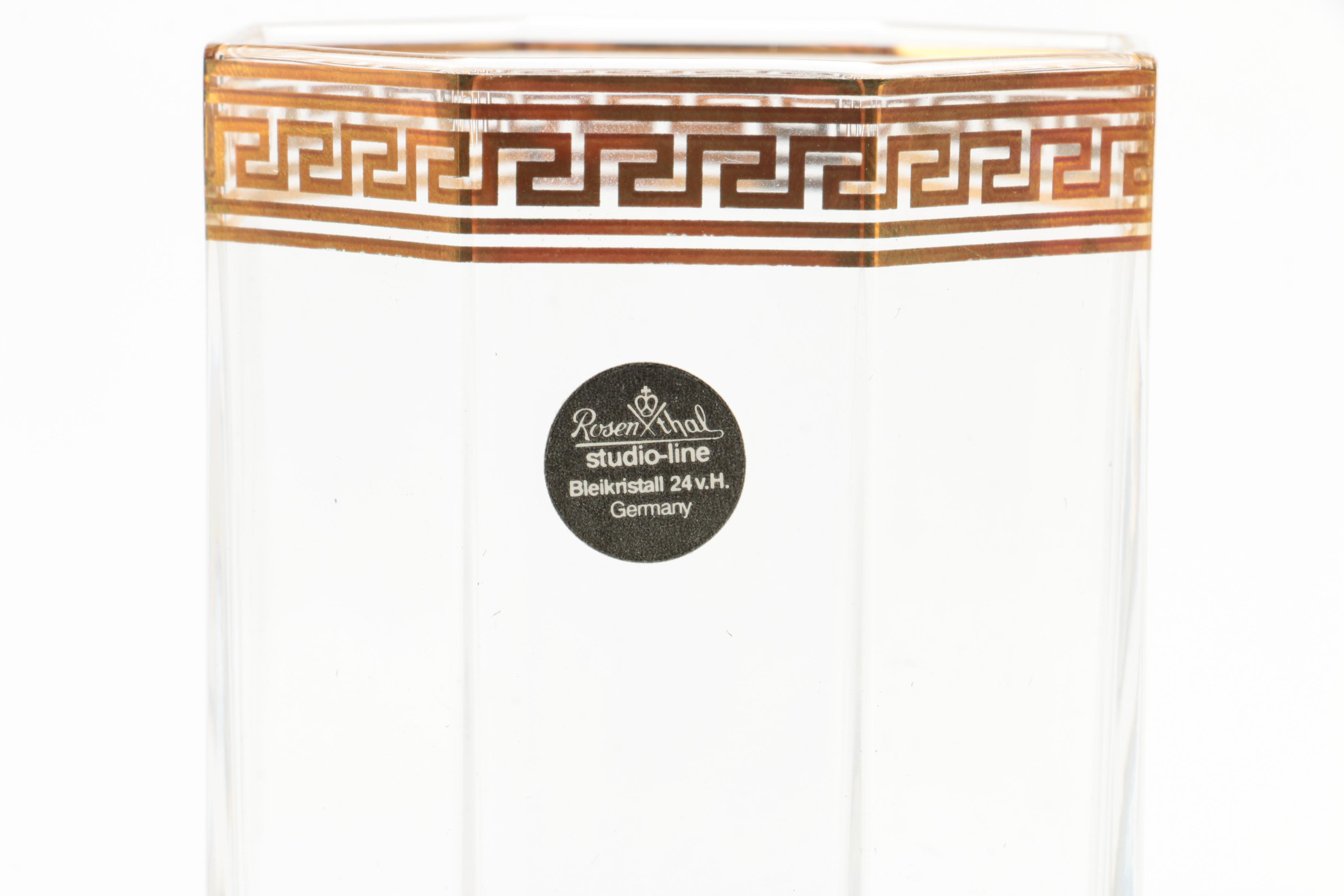 Rosenthal Versace "Medusa D'Or" Highball Glasses