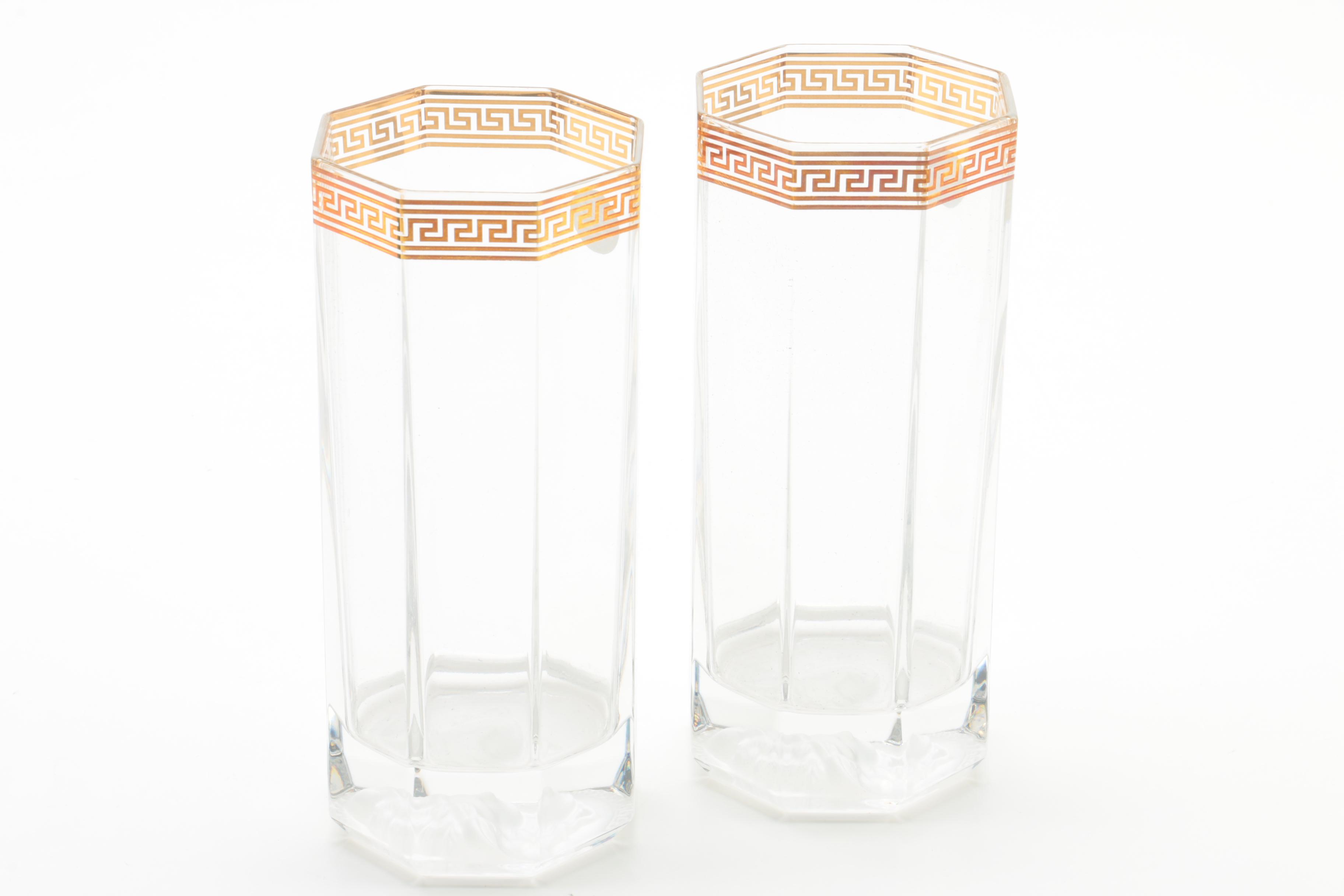 Rosenthal Versace "Medusa D'Or" Highball Glasses