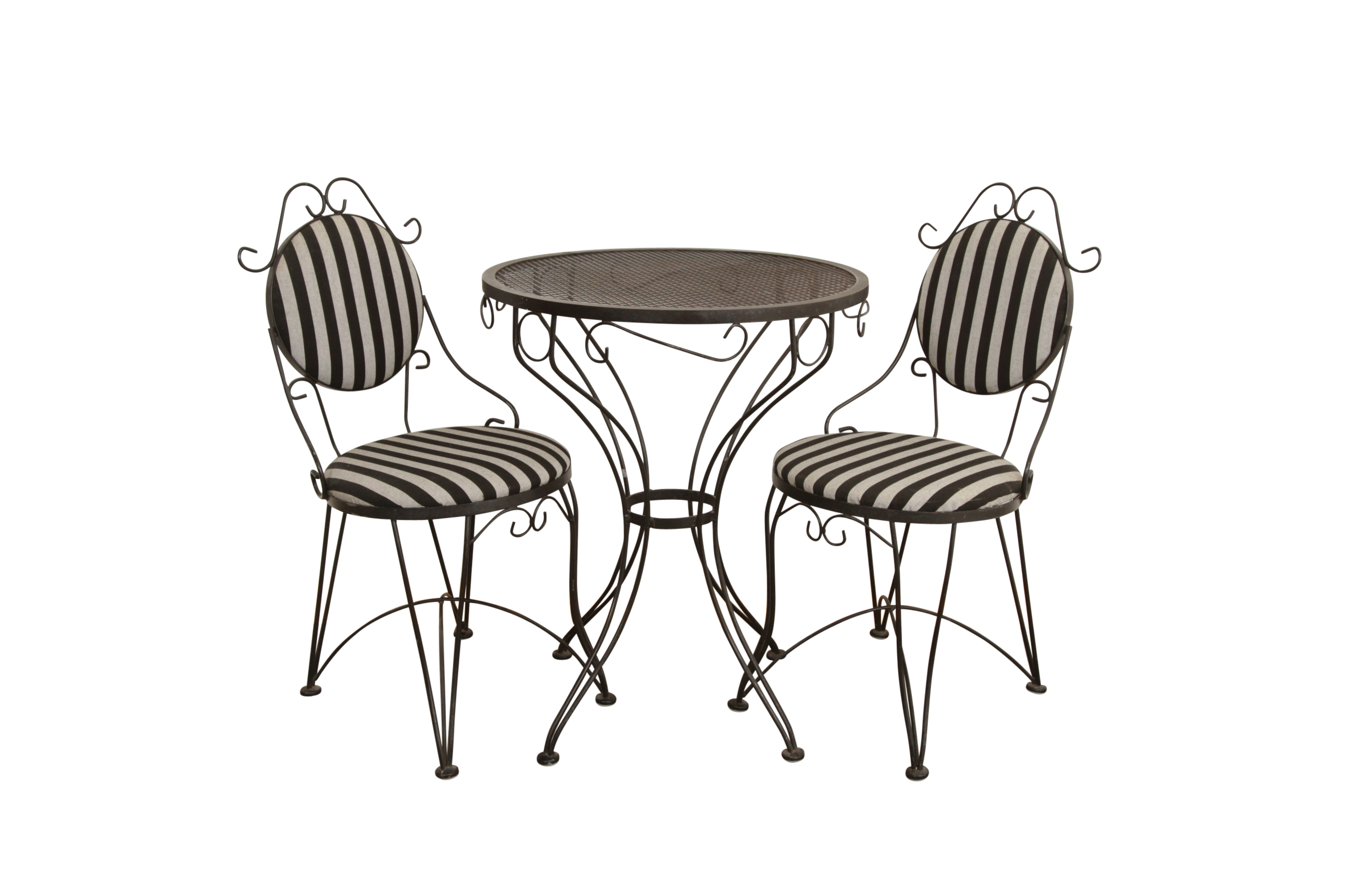 Three-Piece Wrought Iron Bistro Set