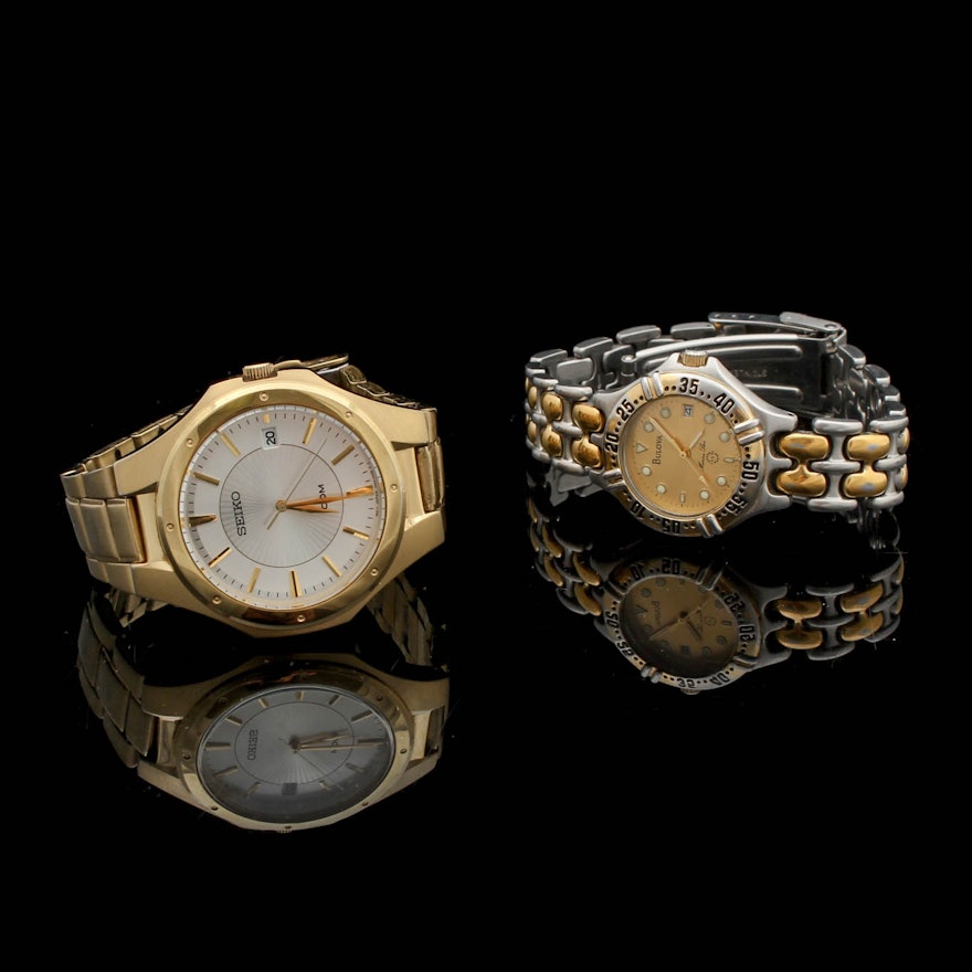 Seiko and Bulova Wristwatches