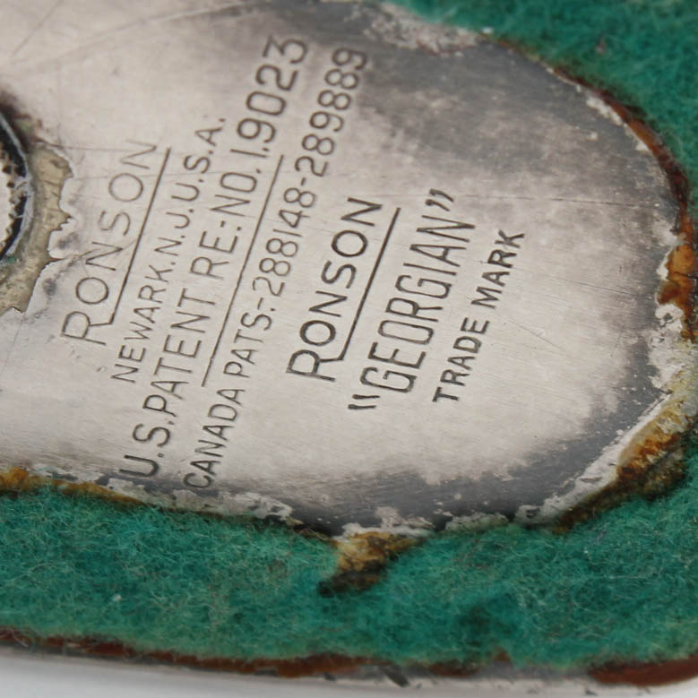 Vintage Ronson Plated Silver Lighters in "Georgian" and "Queen Anne"