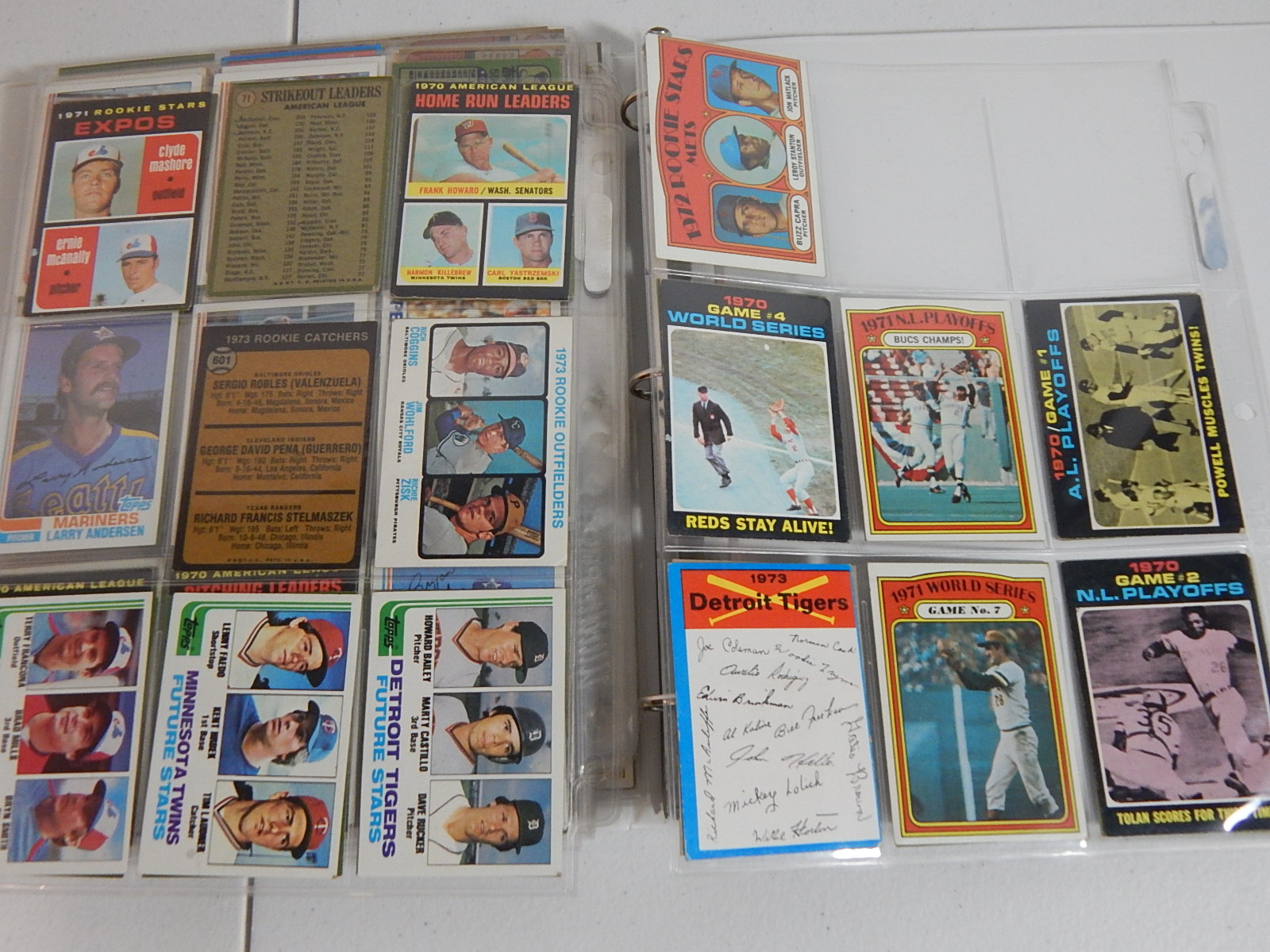 1960s-1980s Baseball Card Collection in Album with Mantle and More