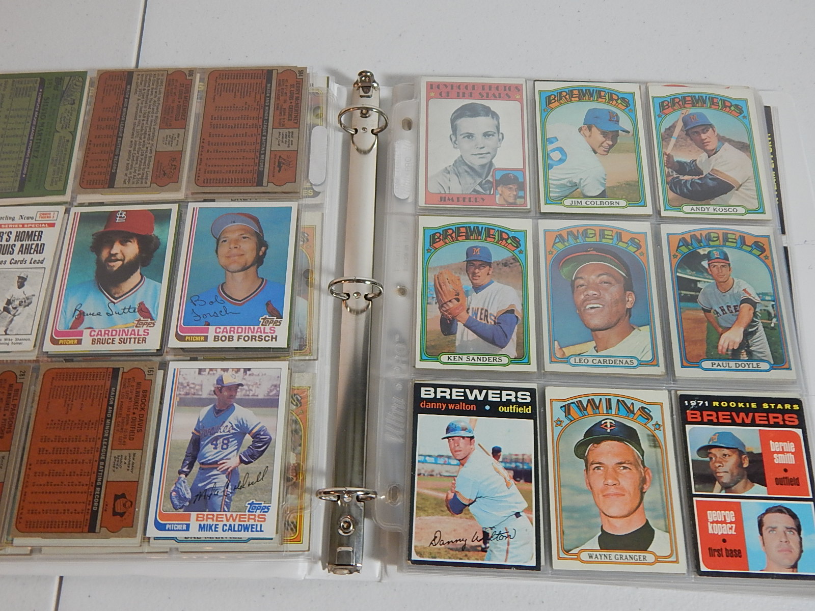 1960s-1980s Baseball Card Collection in Album with Mantle and More