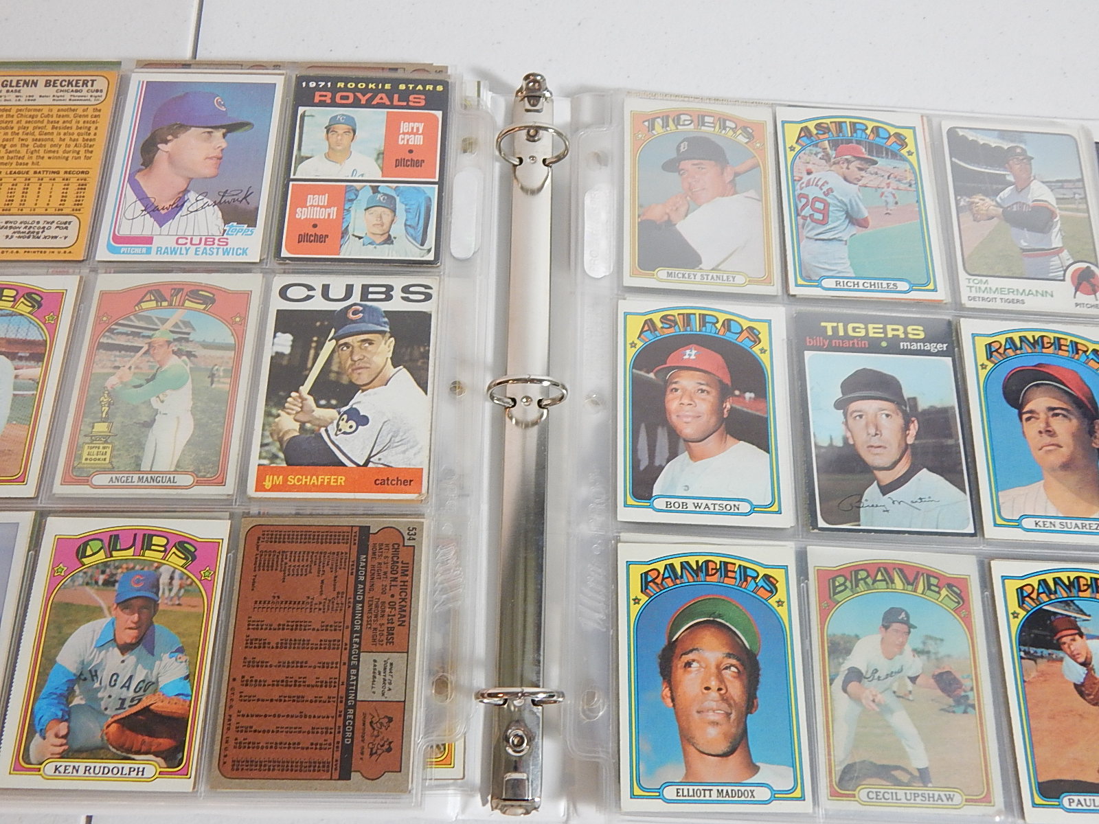 1960s-1980s Baseball Card Collection in Album with Mantle and More