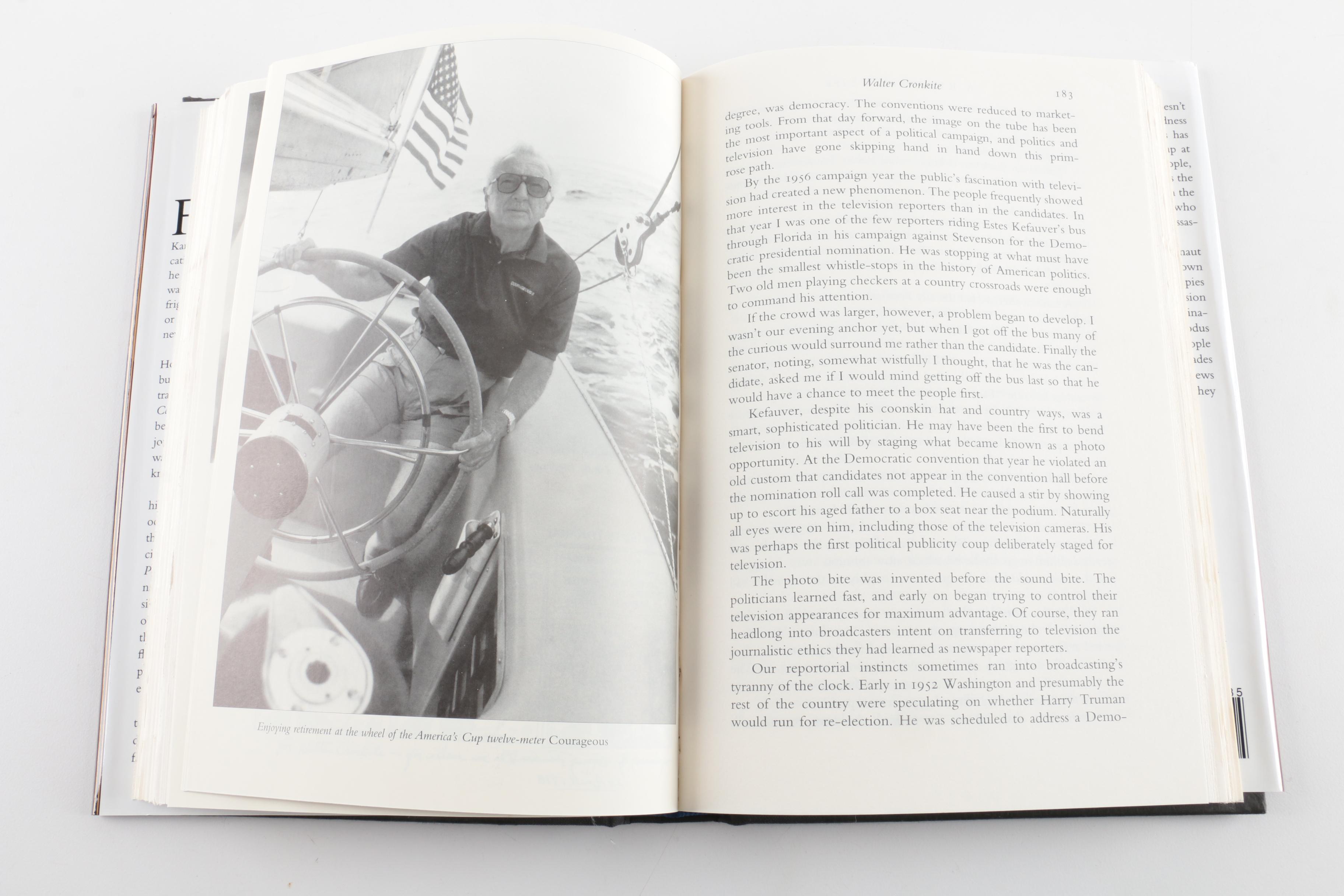 Signed 1996 "A Reporter's Life" by Walter Cronkite