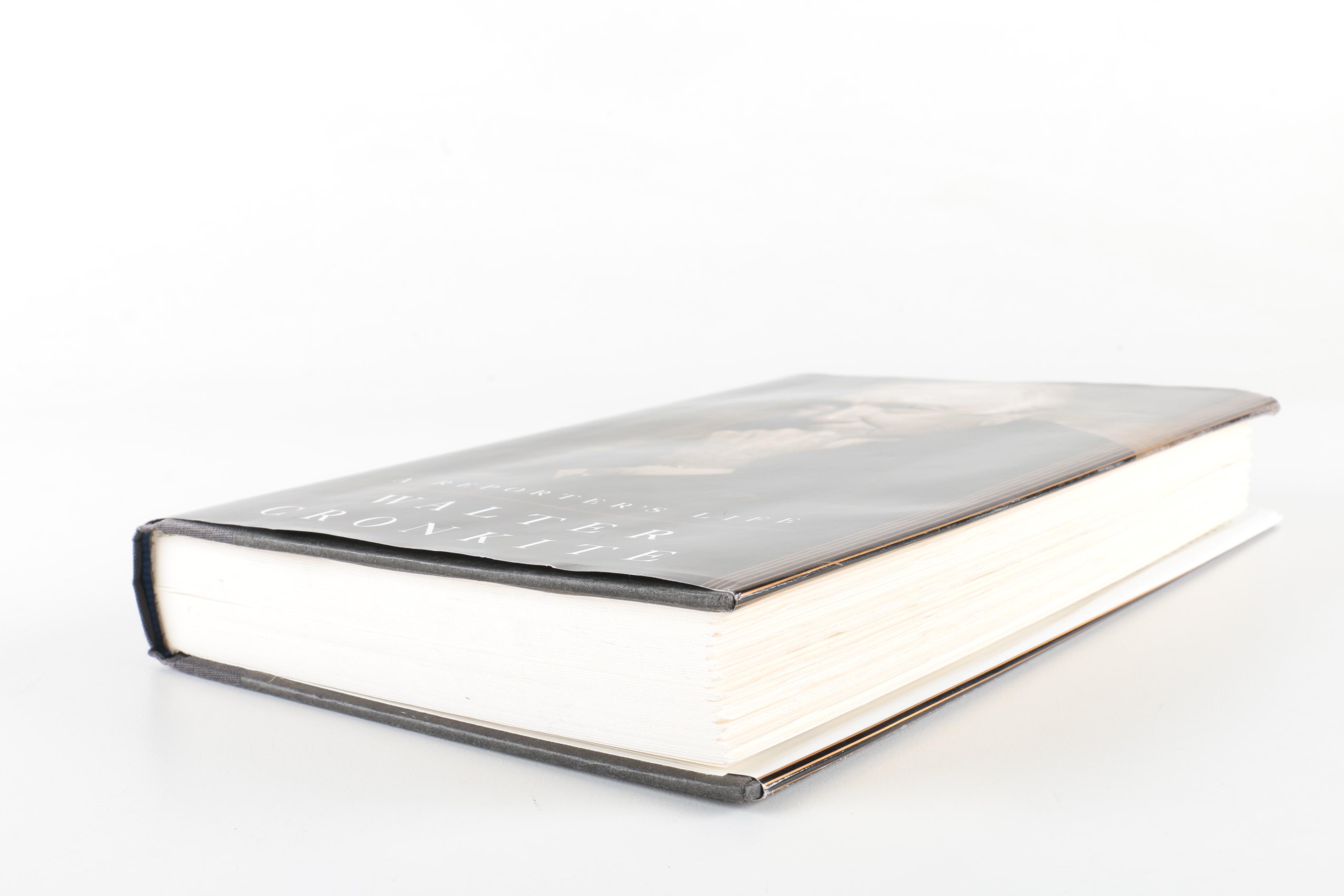 Signed 1996 "A Reporter's Life" by Walter Cronkite