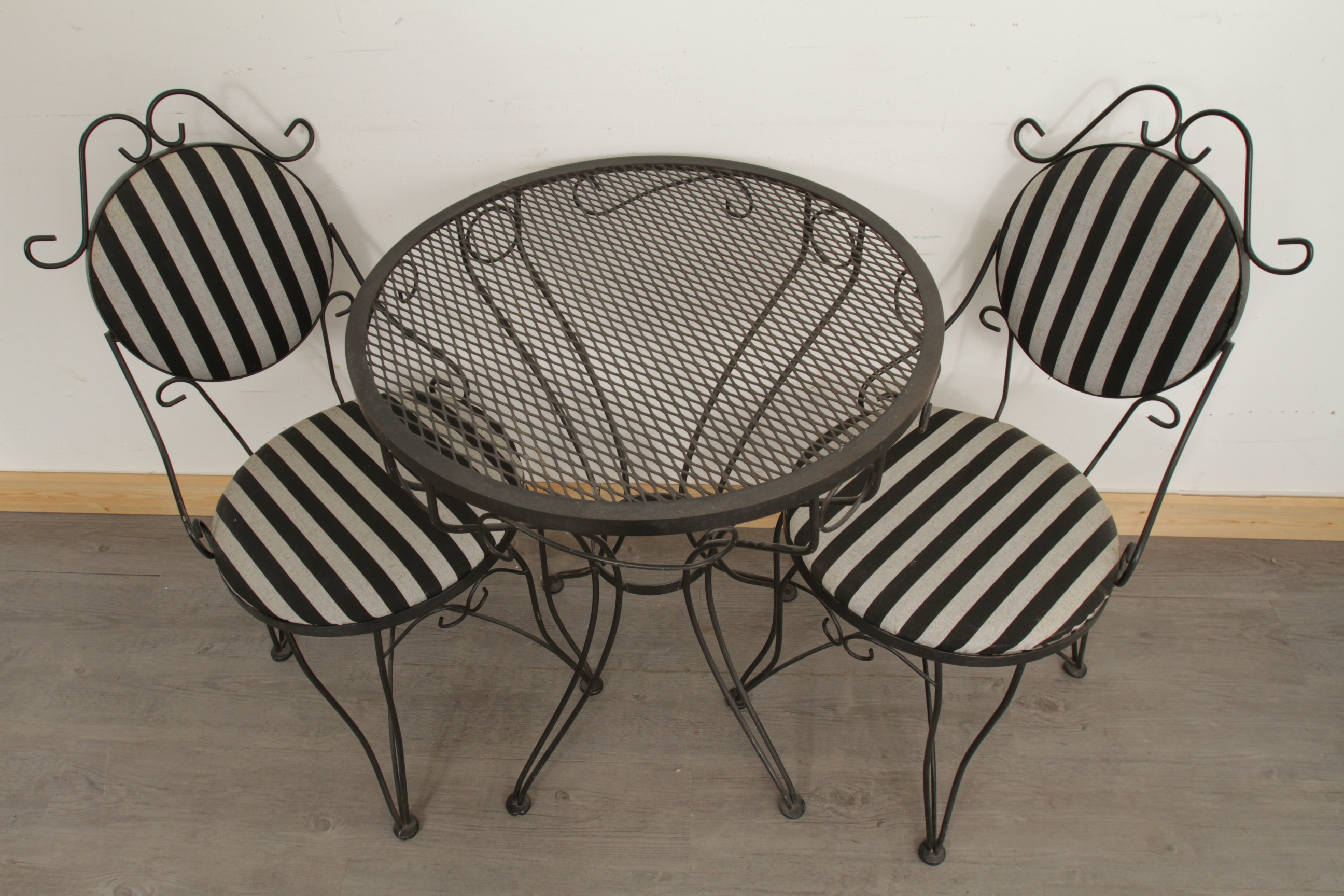 Three-Piece Wrought Iron Bistro Set