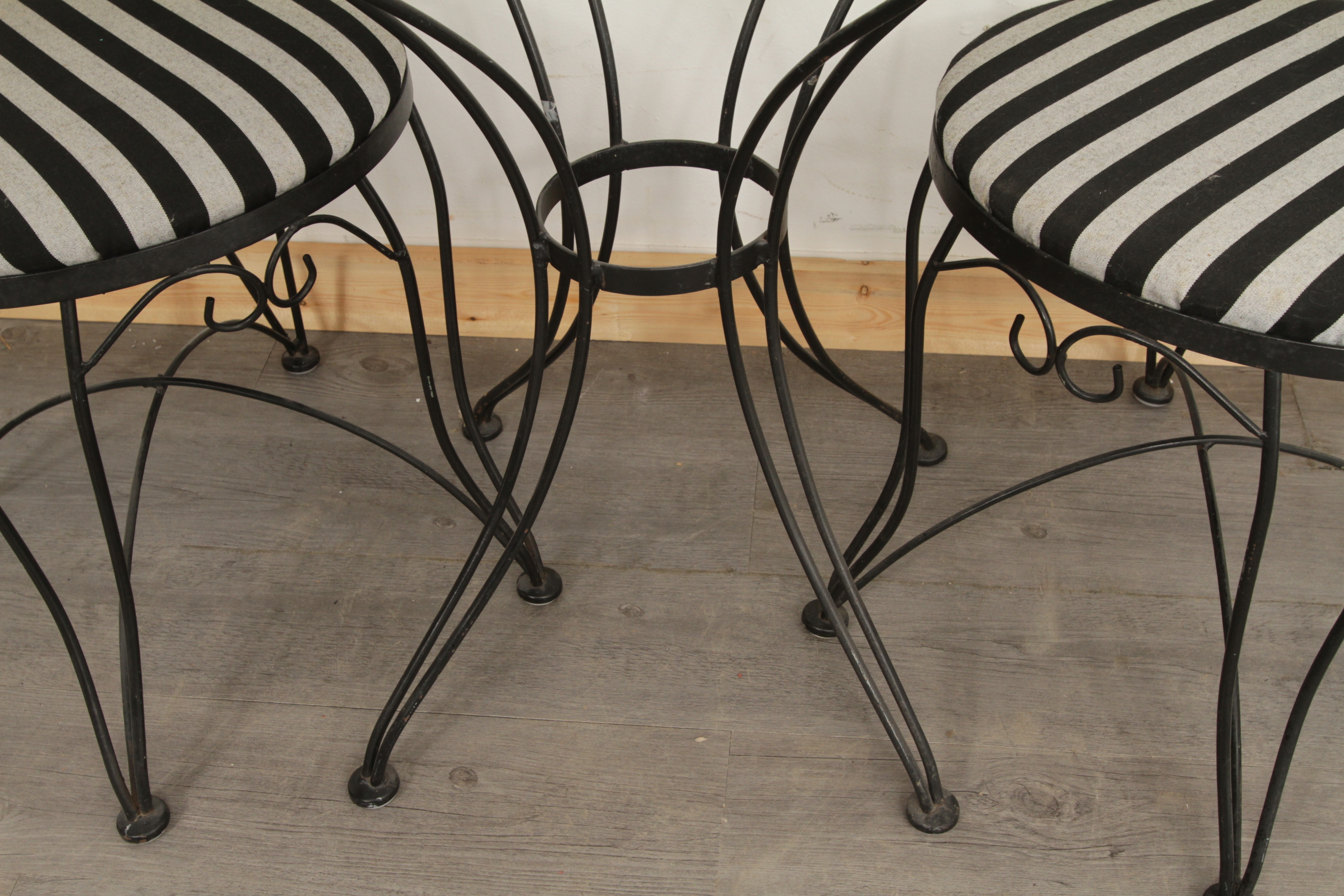 Three-Piece Wrought Iron Bistro Set