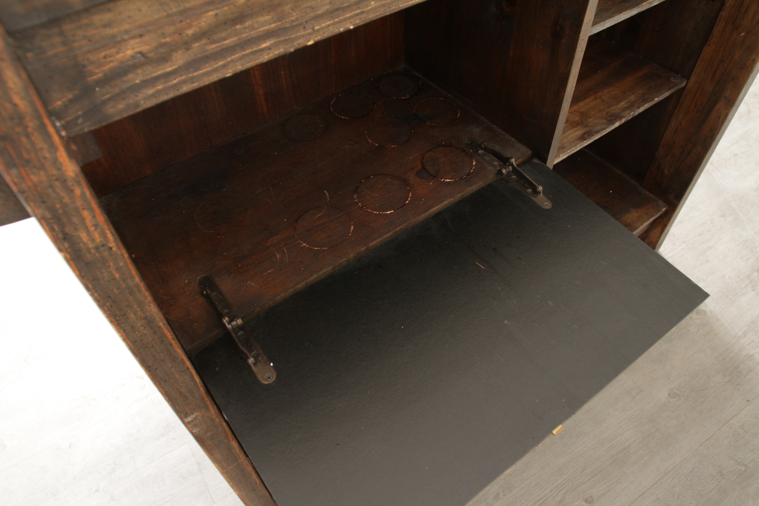 Antique-Style Wood Bar with Saloon Sign