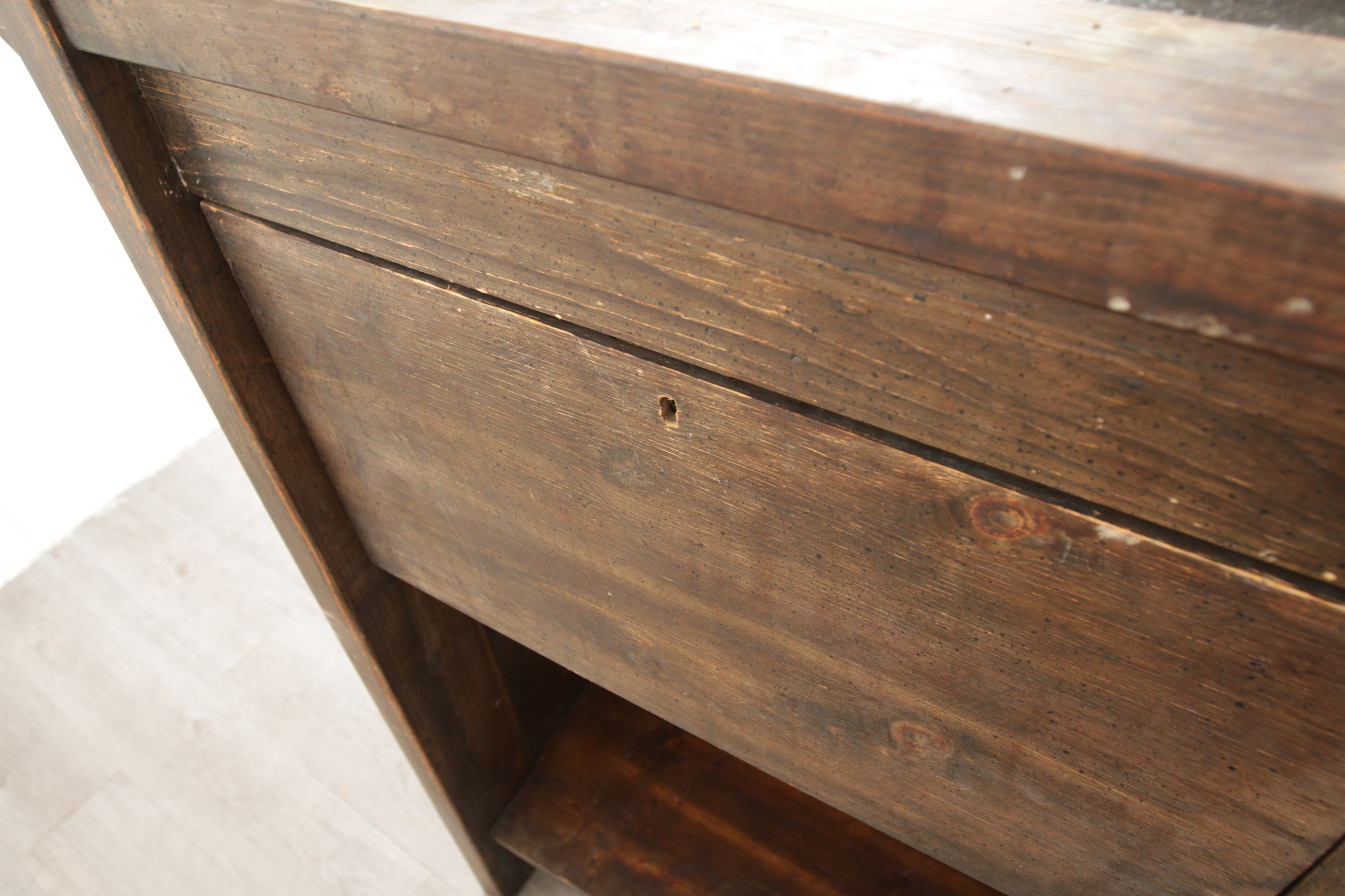 Antique-Style Wood Bar with Saloon Sign