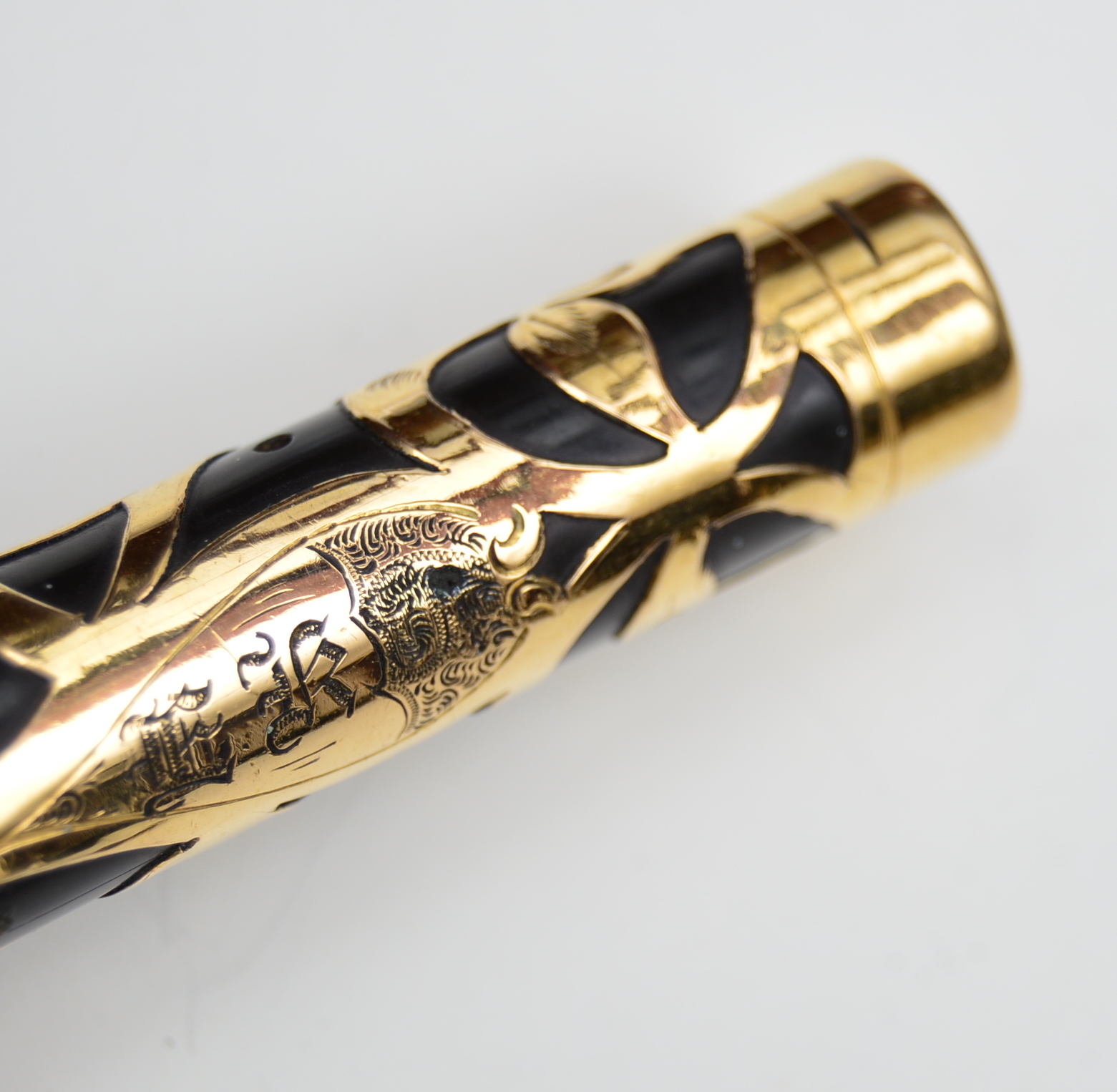 Circa 1915 Conk-Clip No. 6 Fountain Pen and Vintage Celluloid Pendant