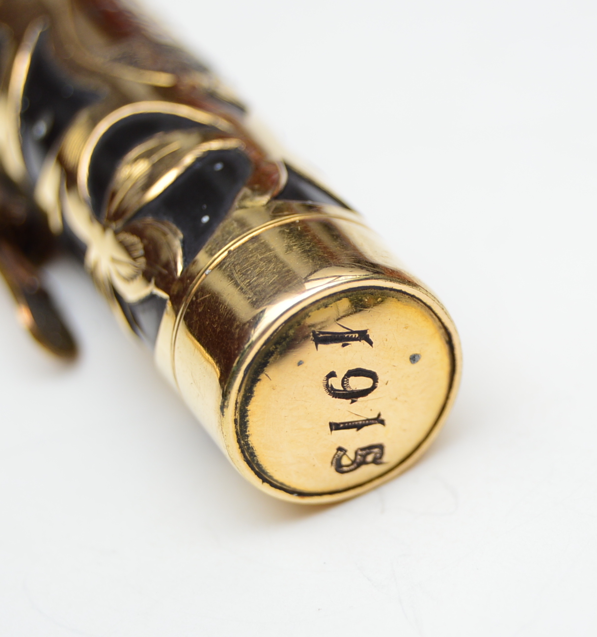 Circa 1915 Conk-Clip No. 6 Fountain Pen and Vintage Celluloid Pendant