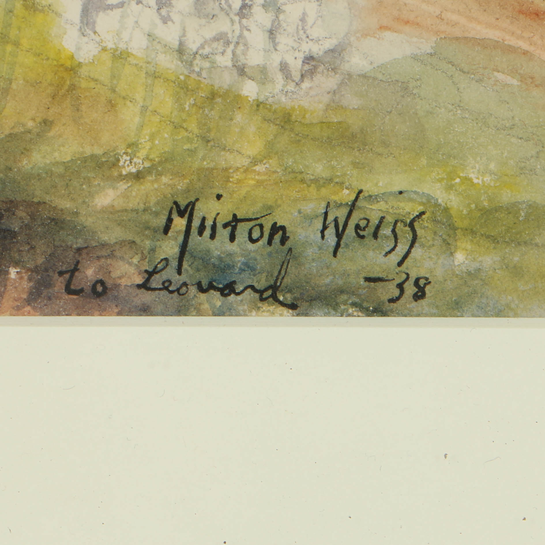 Milton Weiss 1938 Watercolor Painting