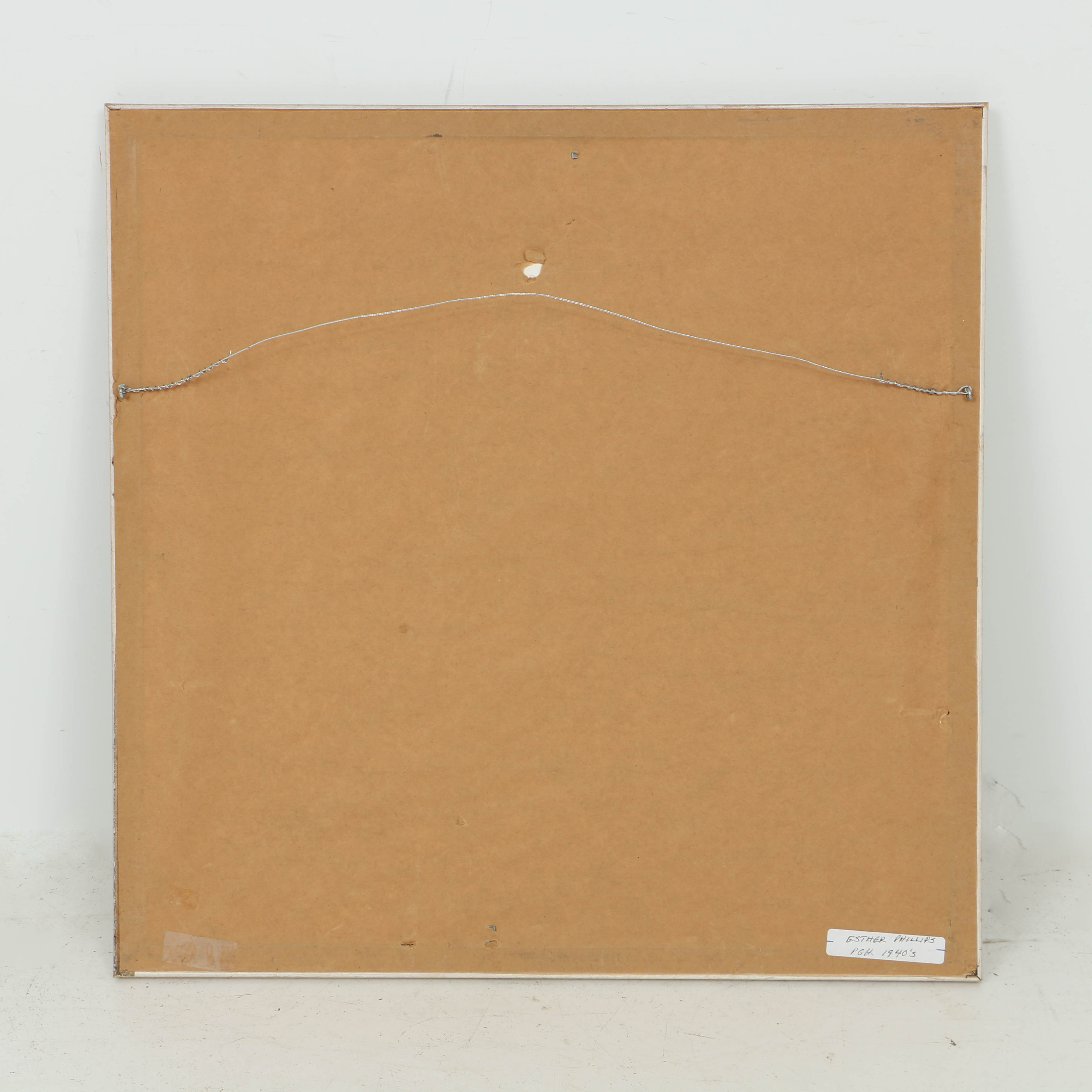 Esther Phillips Gouache Painting of Greenwich Village Street Scene