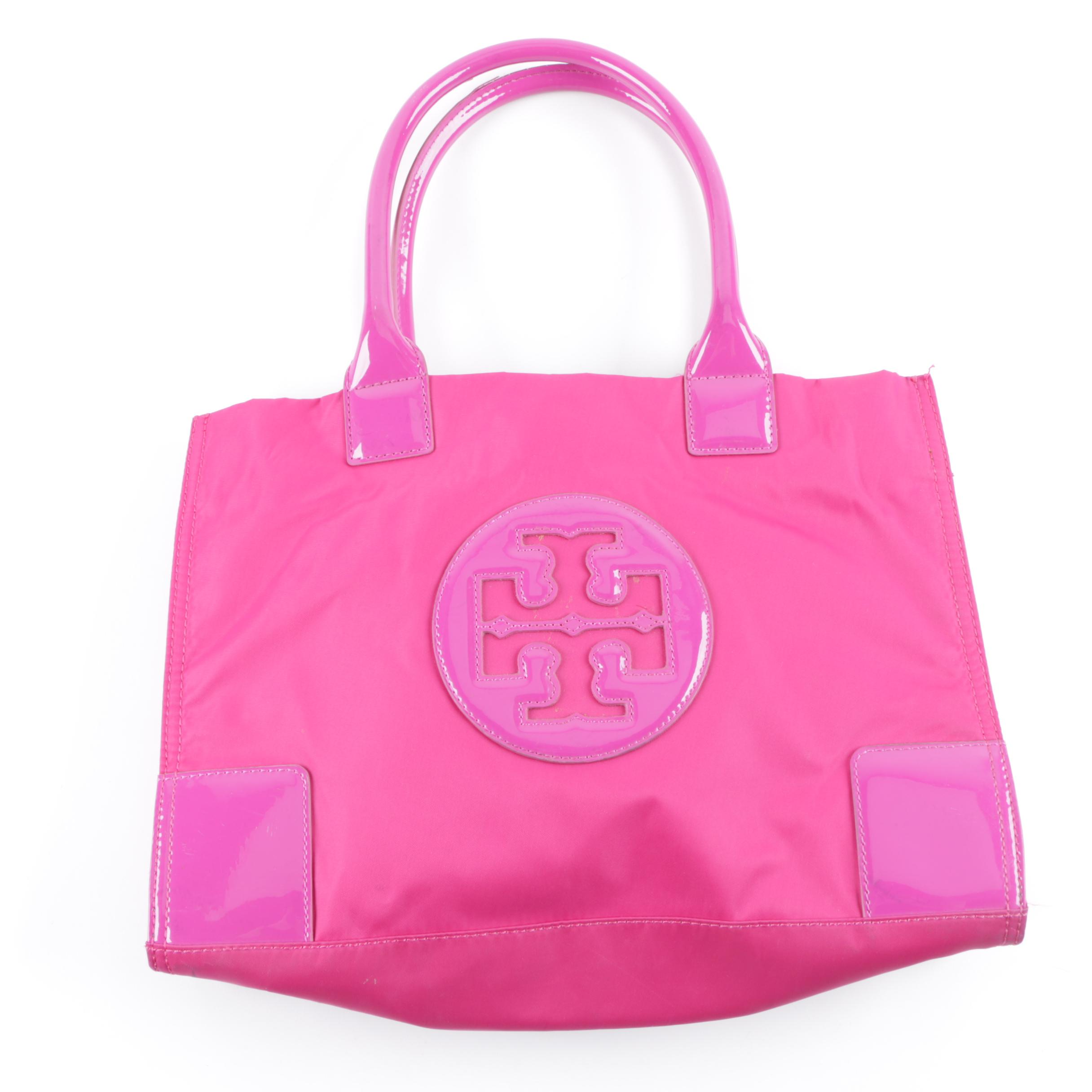 Tory Burch Ella Magenta Nylon Tote Bag