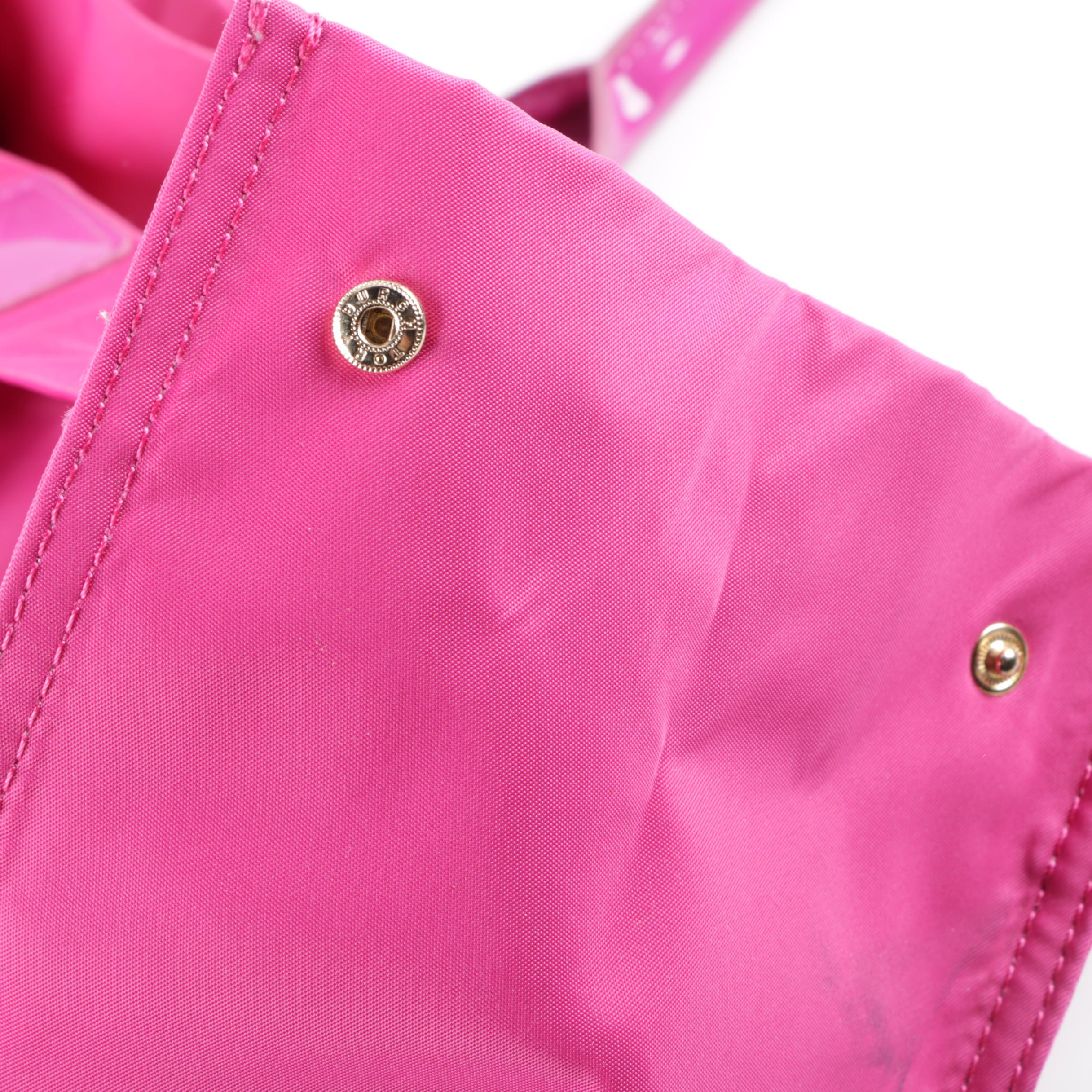 Tory Burch Ella Magenta Nylon Tote Bag