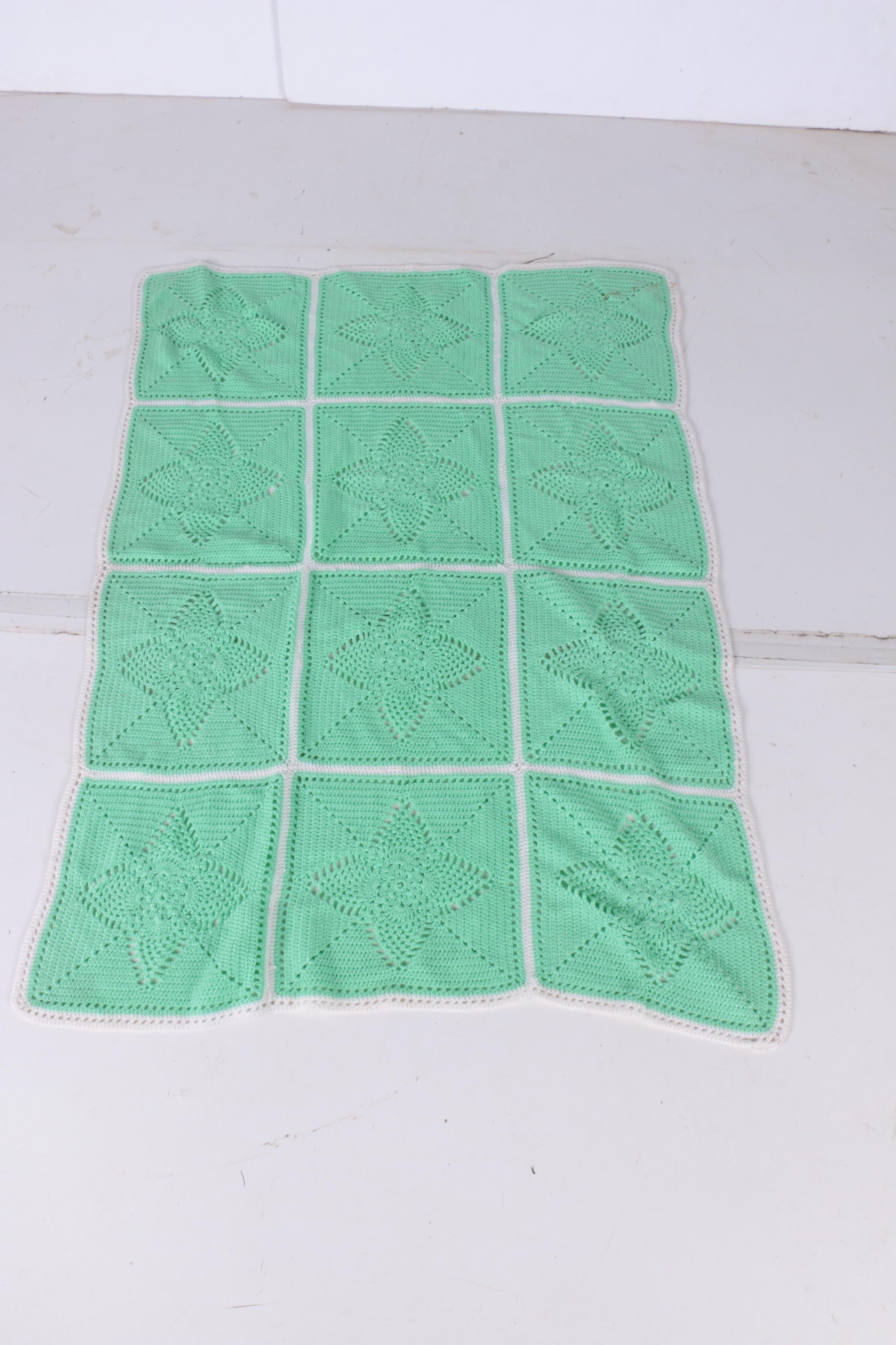 Vintage Hand Crocheted Blankets