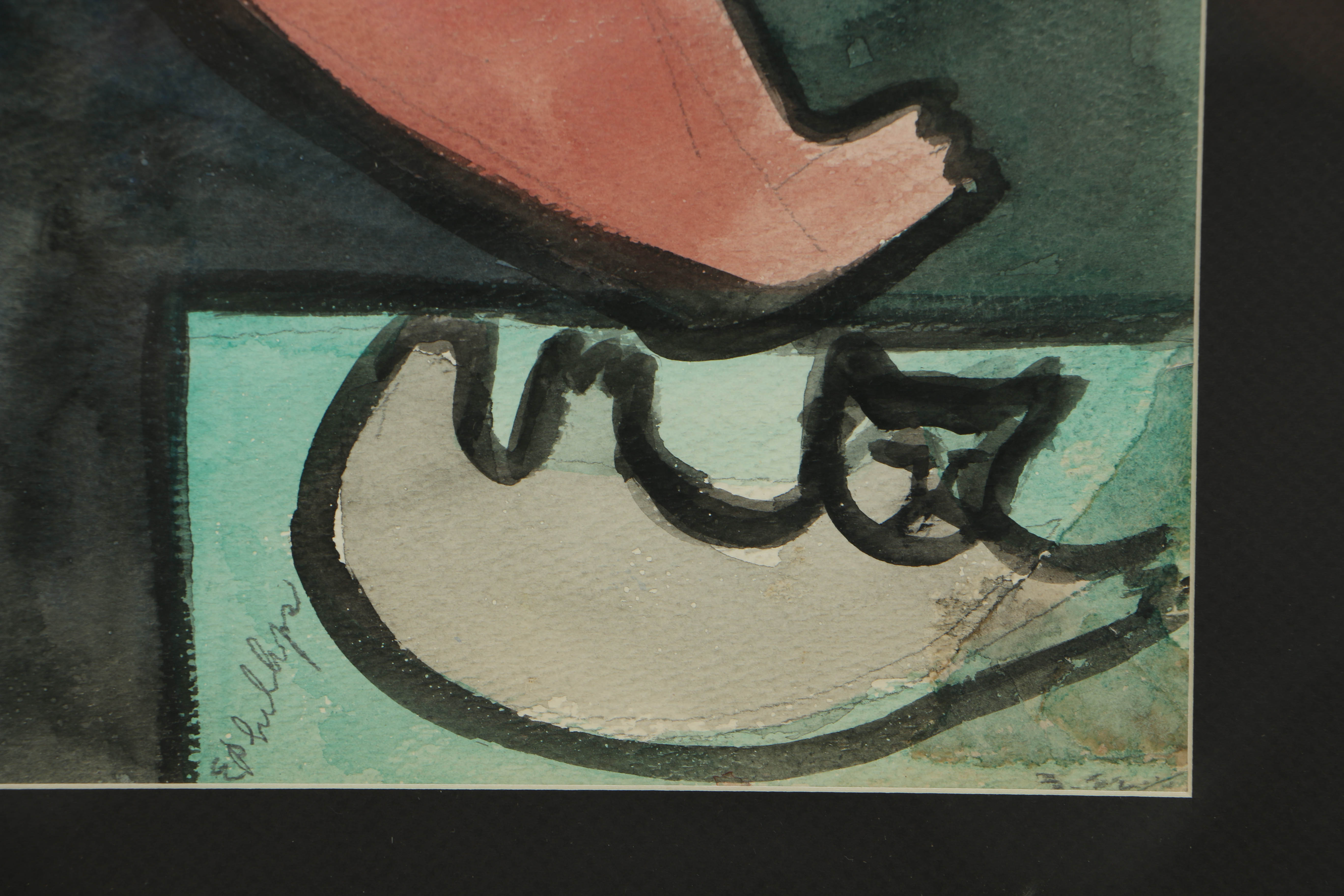 Esther Phillips Figural Watercolor Painting