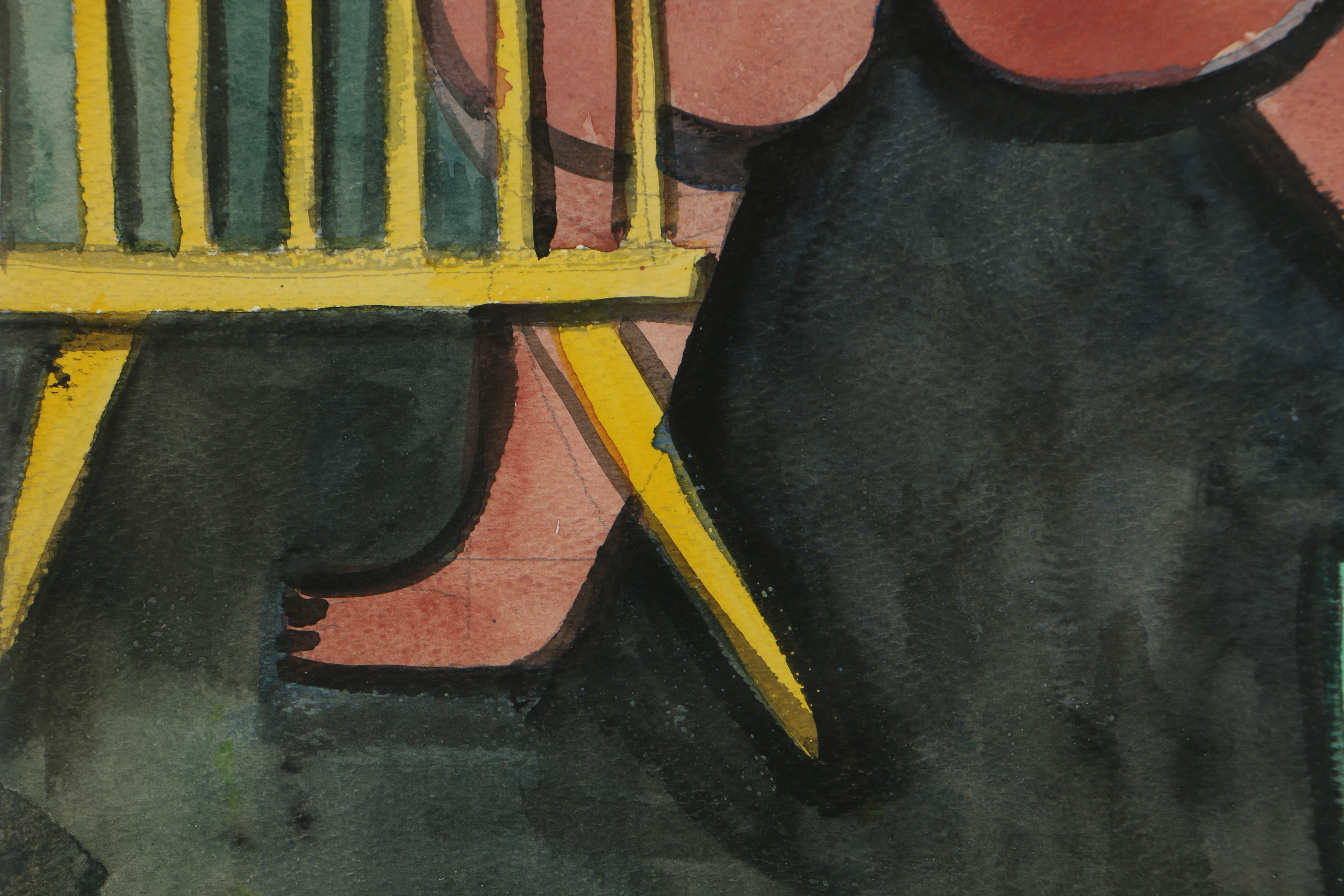 Esther Phillips Figural Watercolor Painting