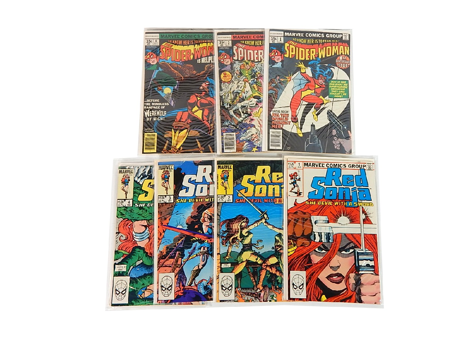 Bronze Age Marvel Comics "The Spider-Woman" and "Red Sonja"