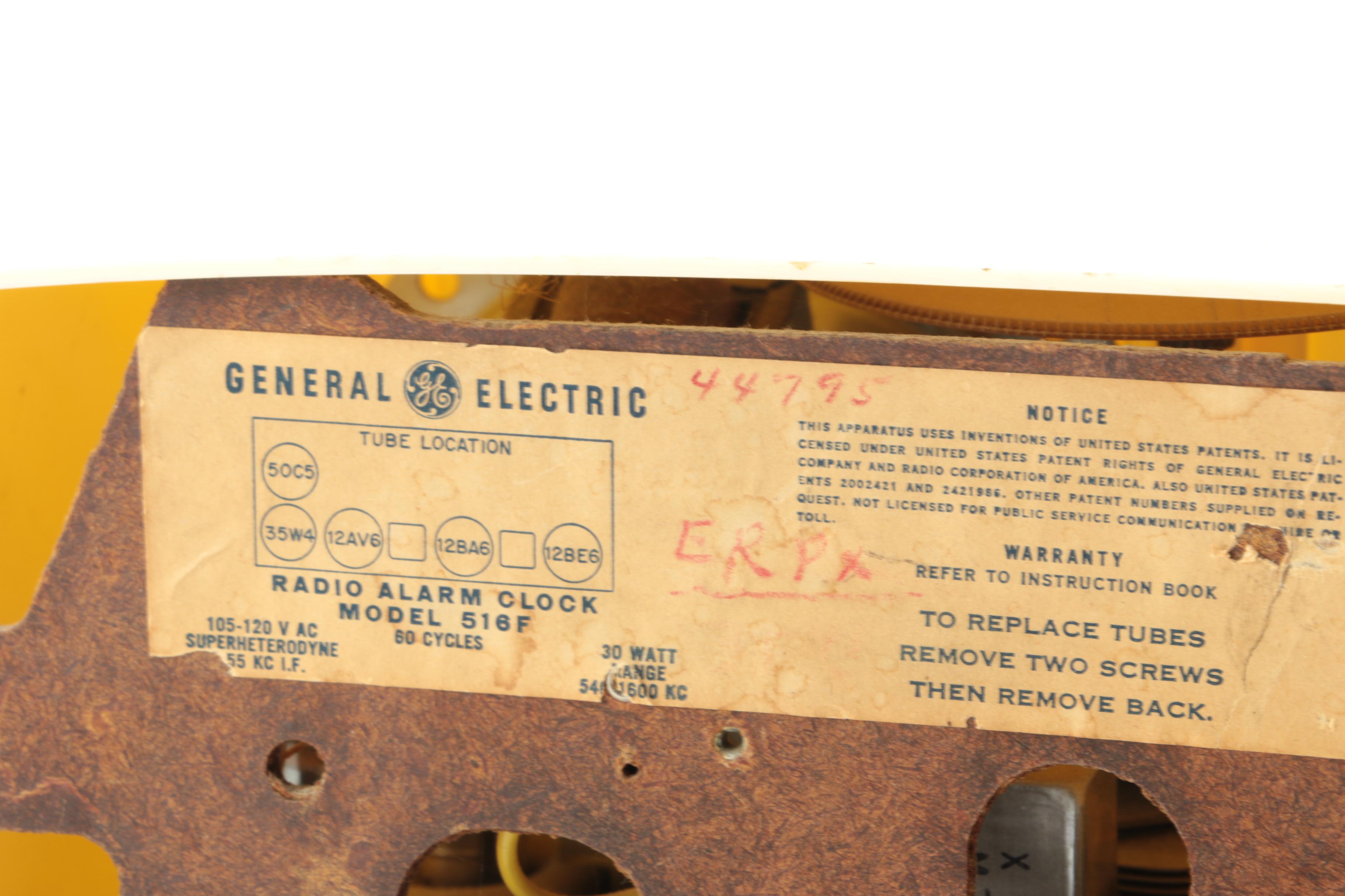 Circa 1940's General Electric Radio/Clock