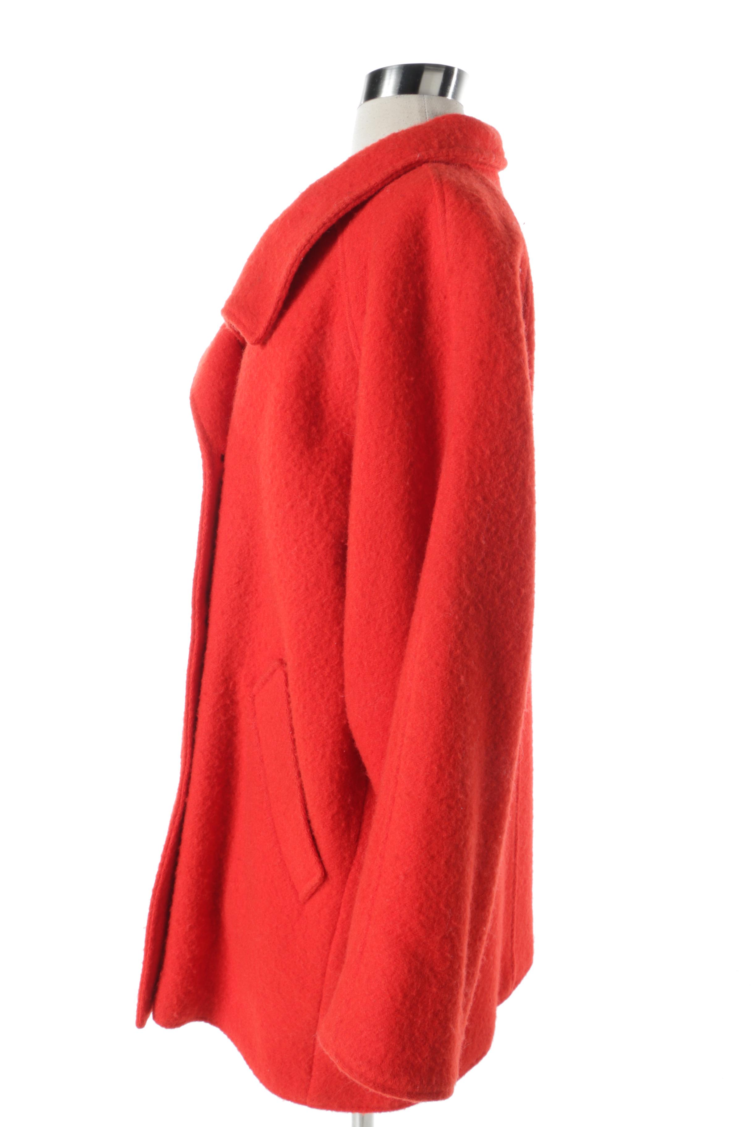 Women's Wool and Wool Blend Coats Including Louis Féraud