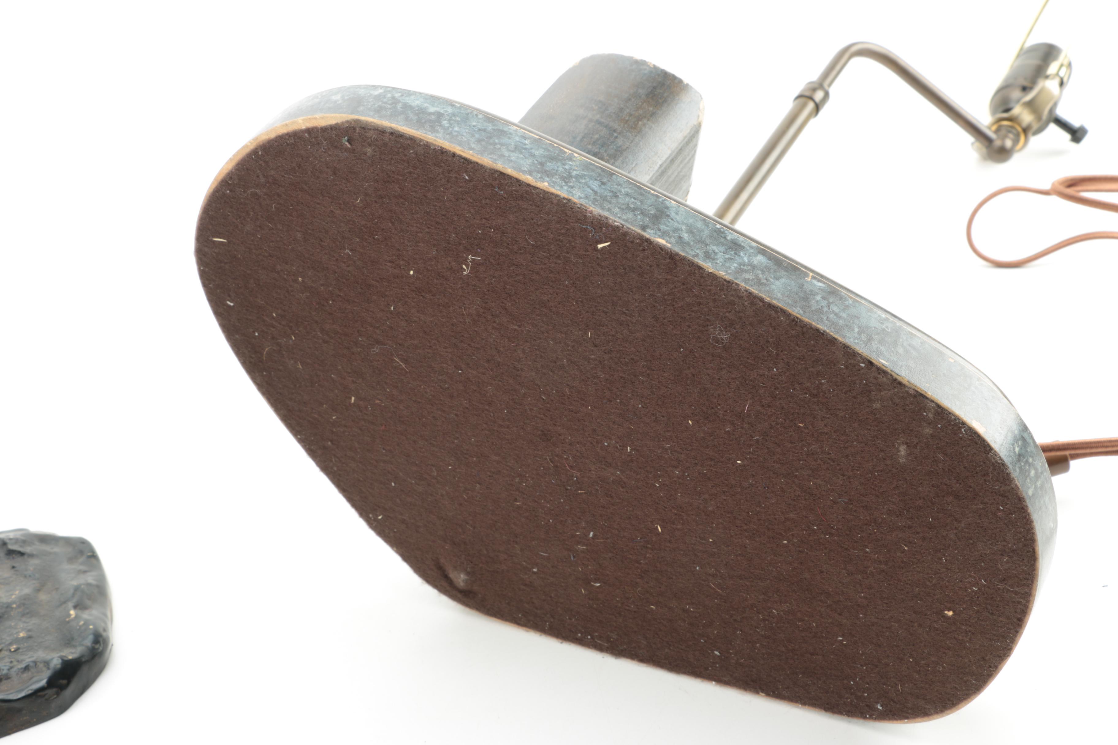 Brass Horse Jockey Themed Table Lamp